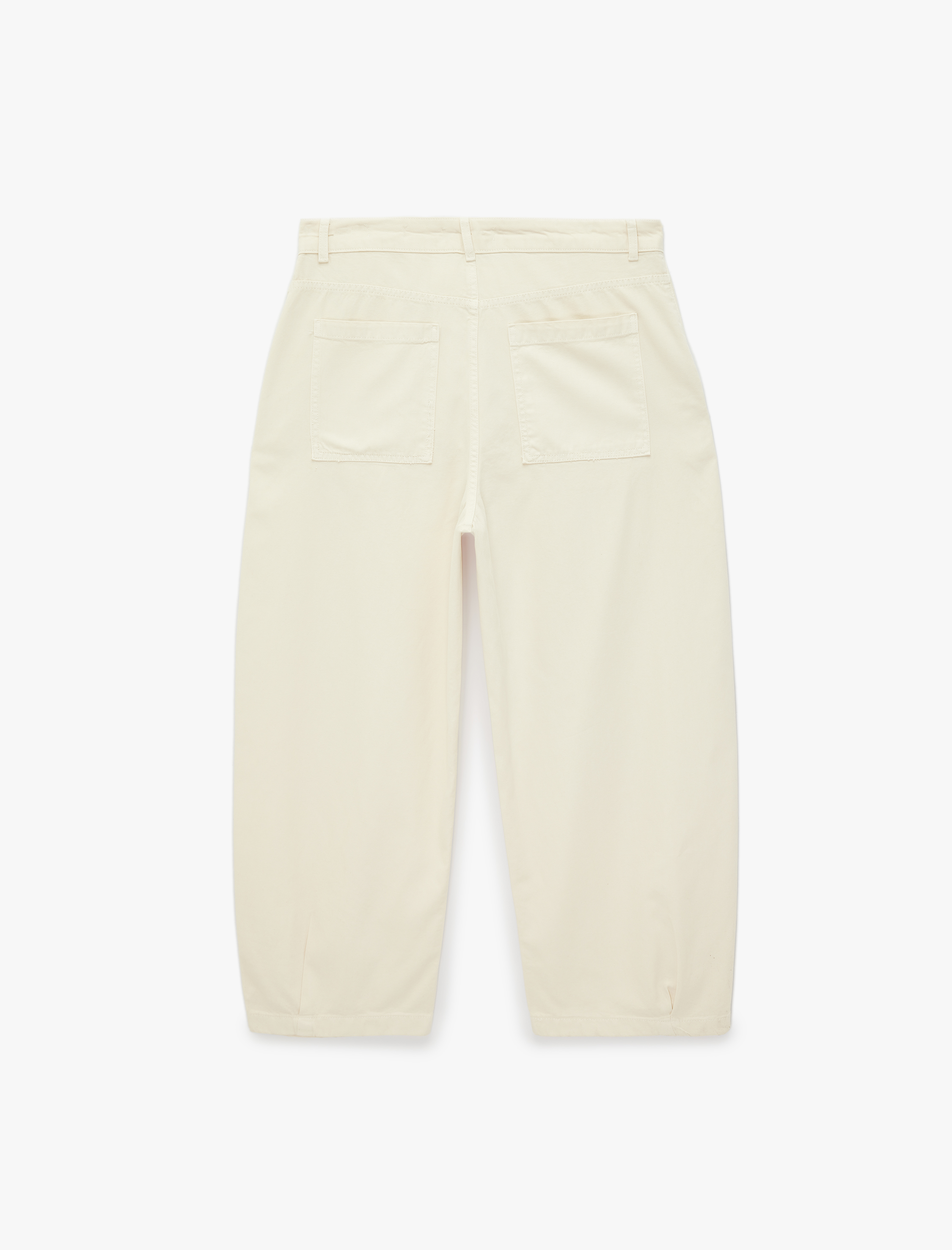   Normal Bel Cepli Rahat Kalıp Gabardin Barrel Fit Pantolon