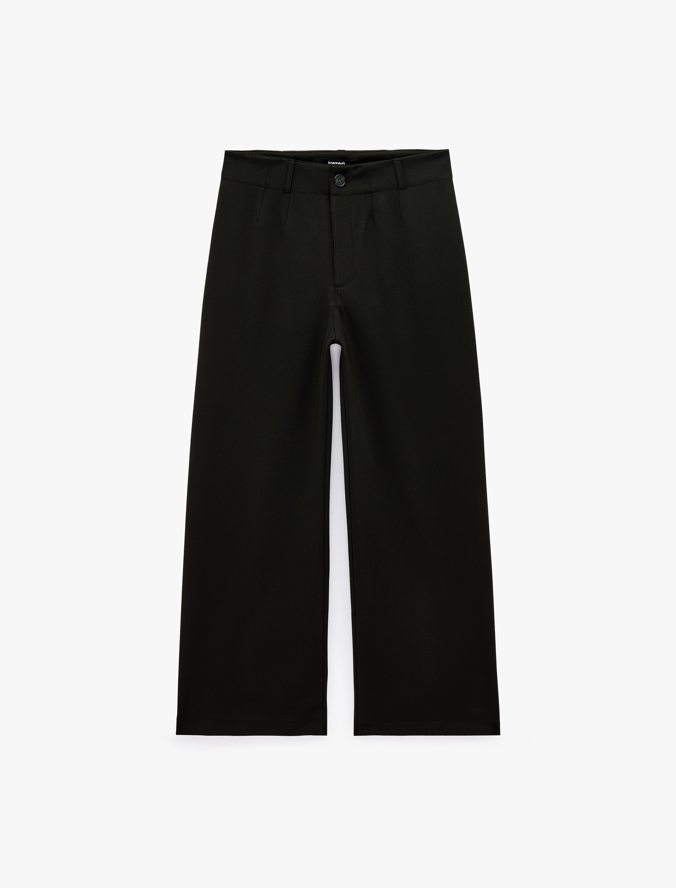   Normal Bel Yan Cepli Düğmeli Straight Fit Kumaş Pantolon