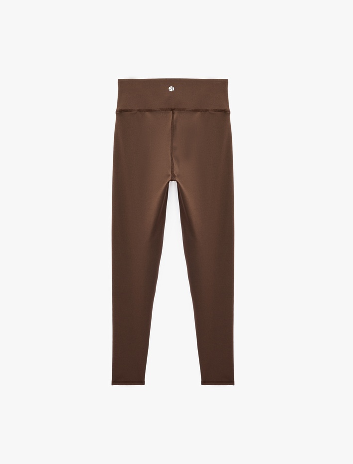  Yüksek Bel Dikiş Detaylı Slim Fit Spor Tayt