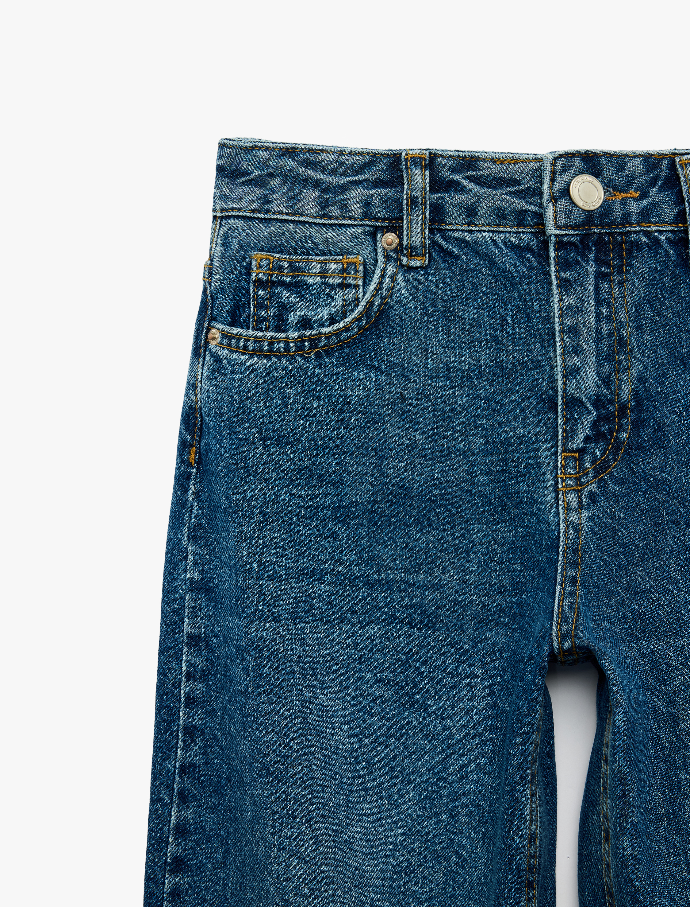  Erkek Çocuk Rahat Kesim Cep Detaylı Pamuklu Barrel Denim Pantolon