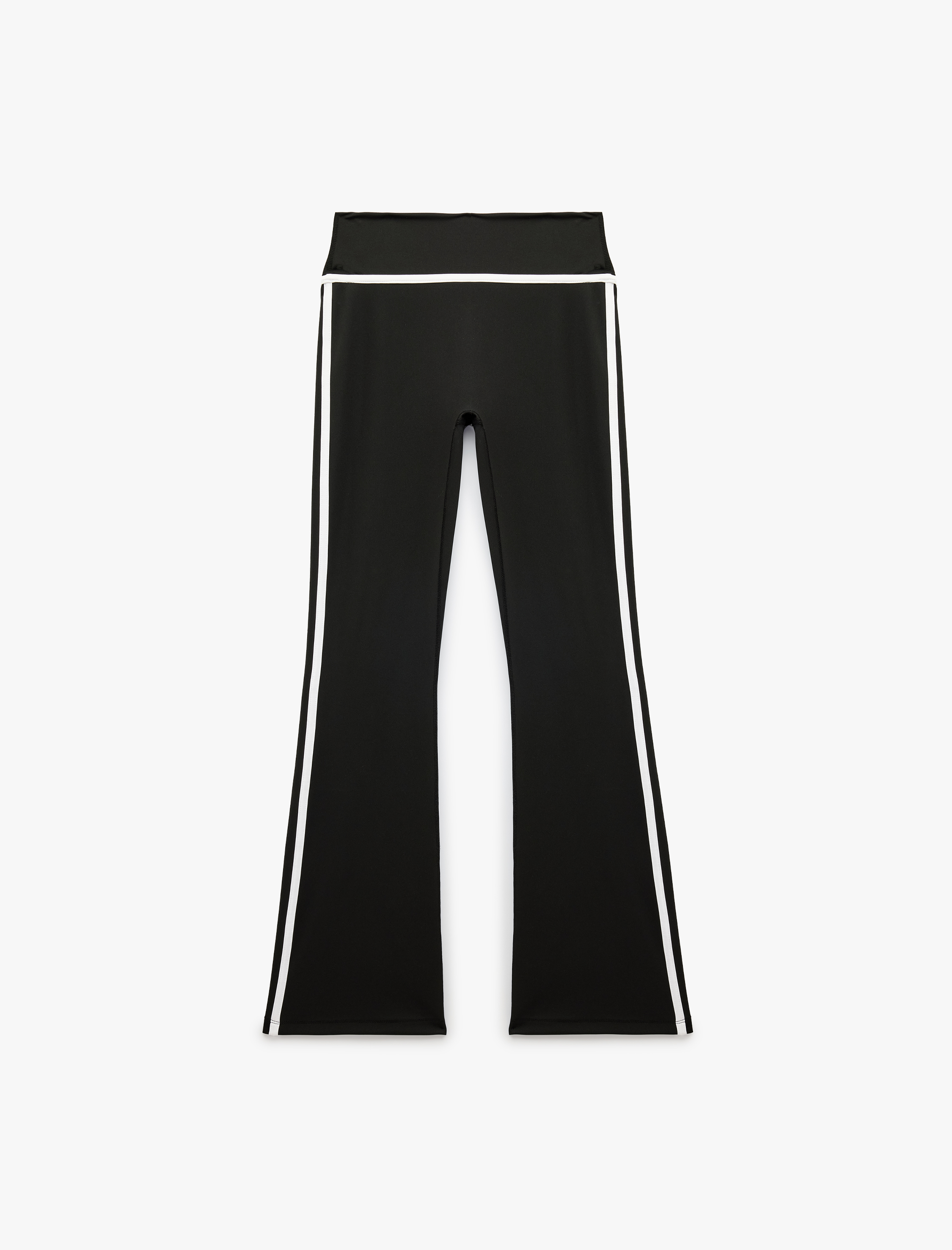   Yüksek Bel Slim Fit Biyeli İspanyol Paça Spor Tayt