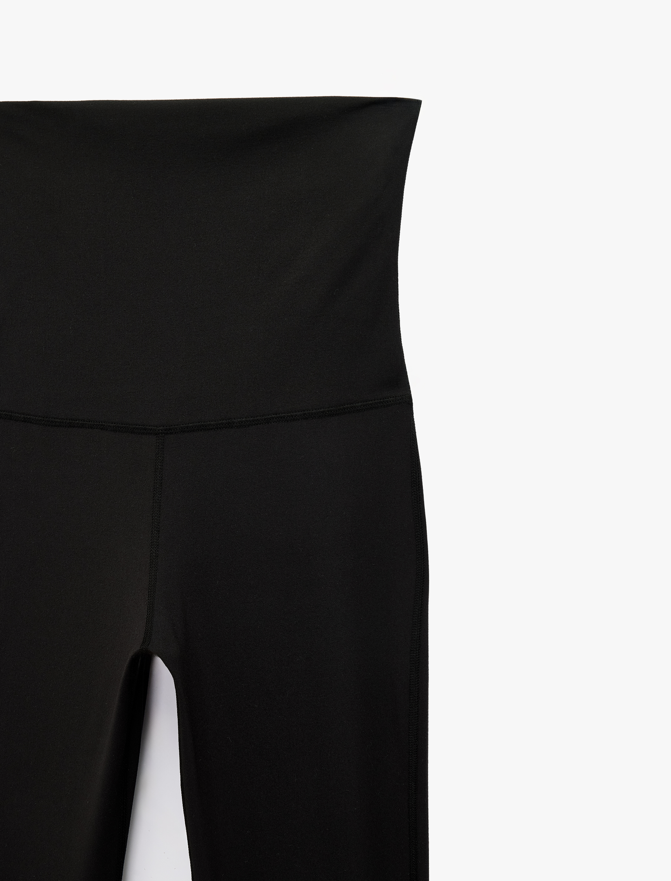   Yüksek Bel Slim Fit Büzgülü İspanyol Paça Spor Tayt