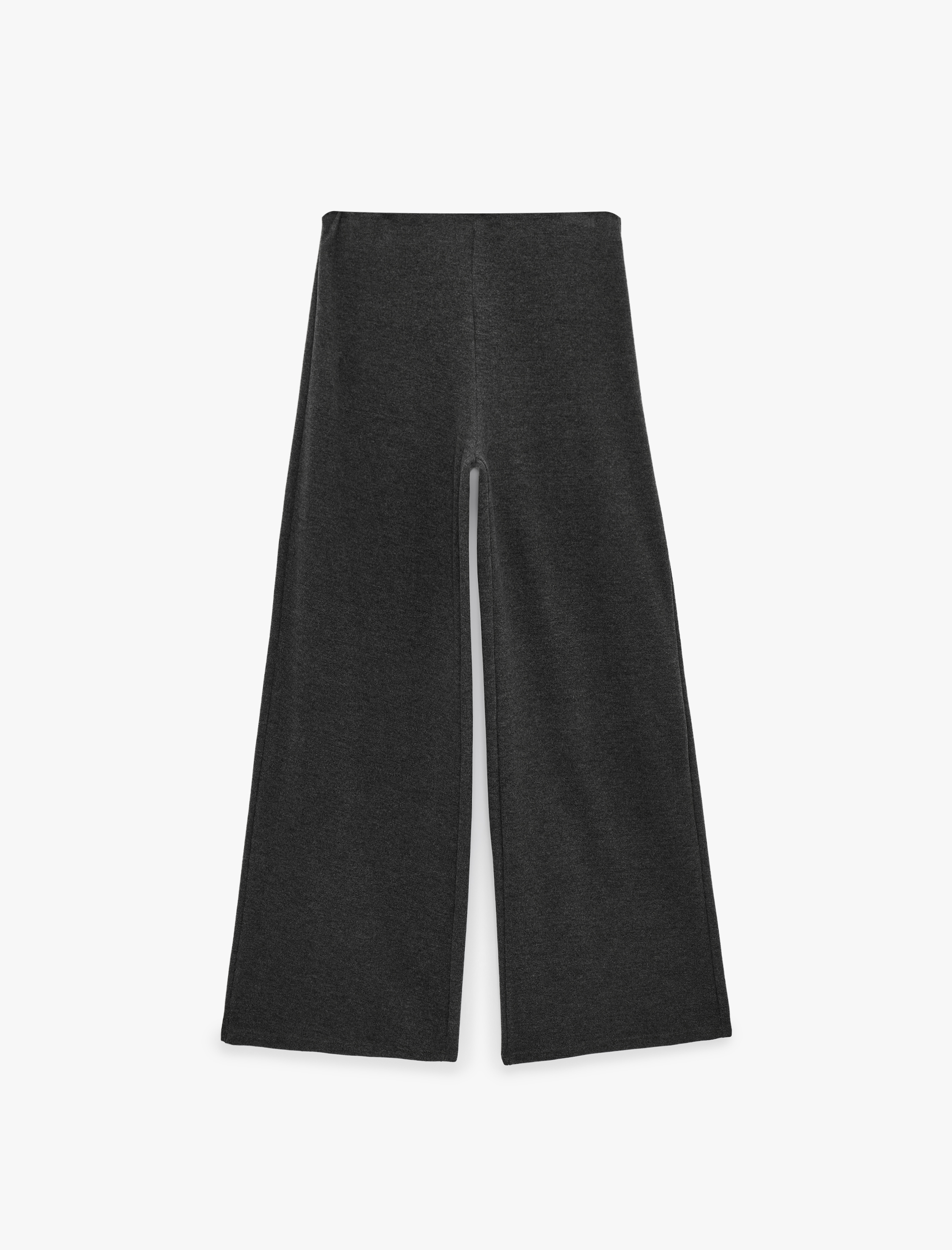  Beli Lastikli Uzun Geniş Paça Triko Pantolon