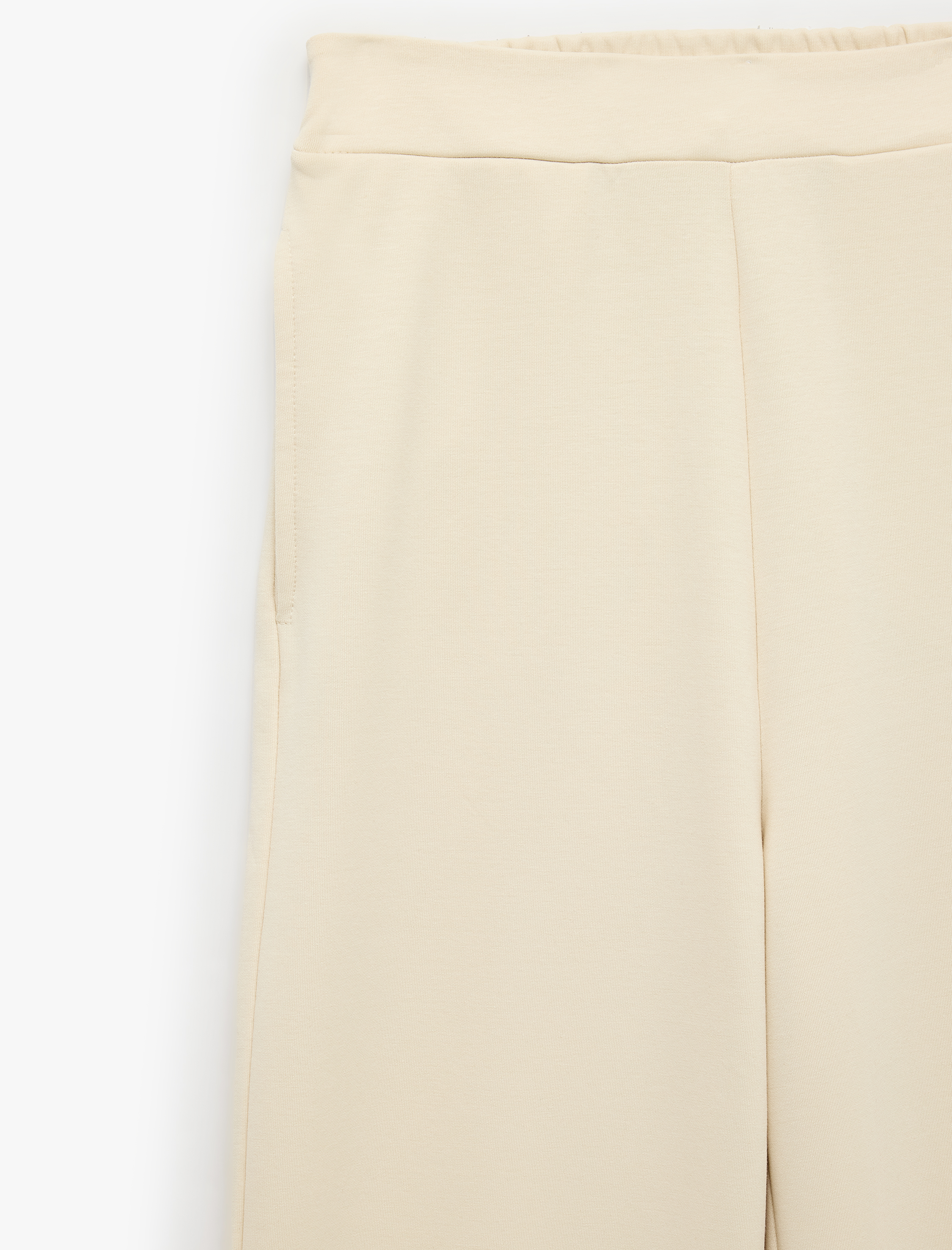   Normal Bel Regular Fit Cepli Düz Geniş Paça Pantolon