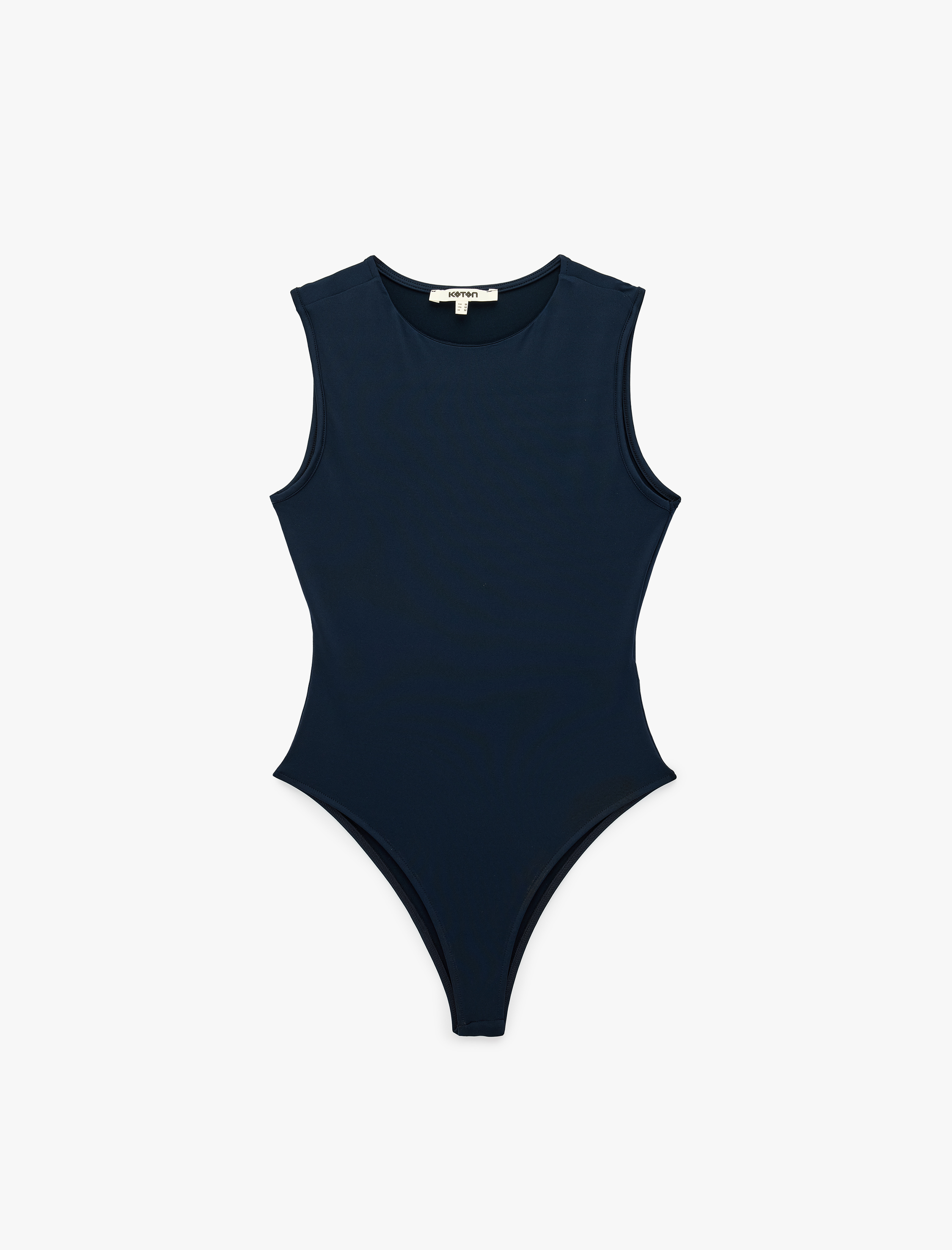   Slim Fit Kolsuz Bisiklet Yaka Bodysuit