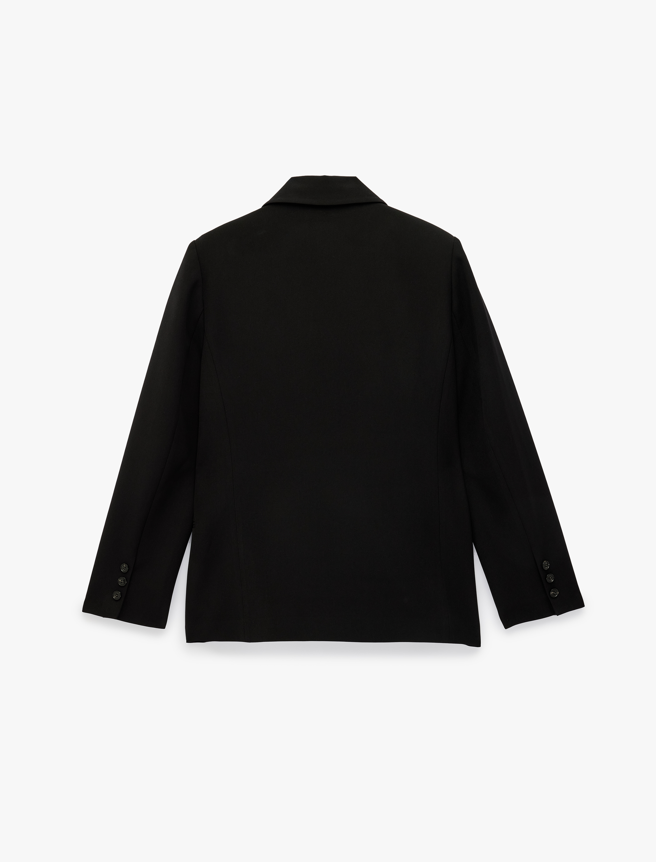   Uzun Kollu Klasik Yaka Cepli Kruvaze Oversize Blazer Ceket
