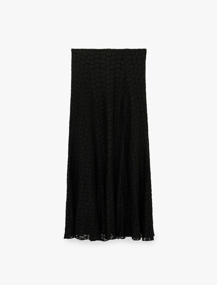  Normal Bel Slim Fit Uzun Dantelli Etek