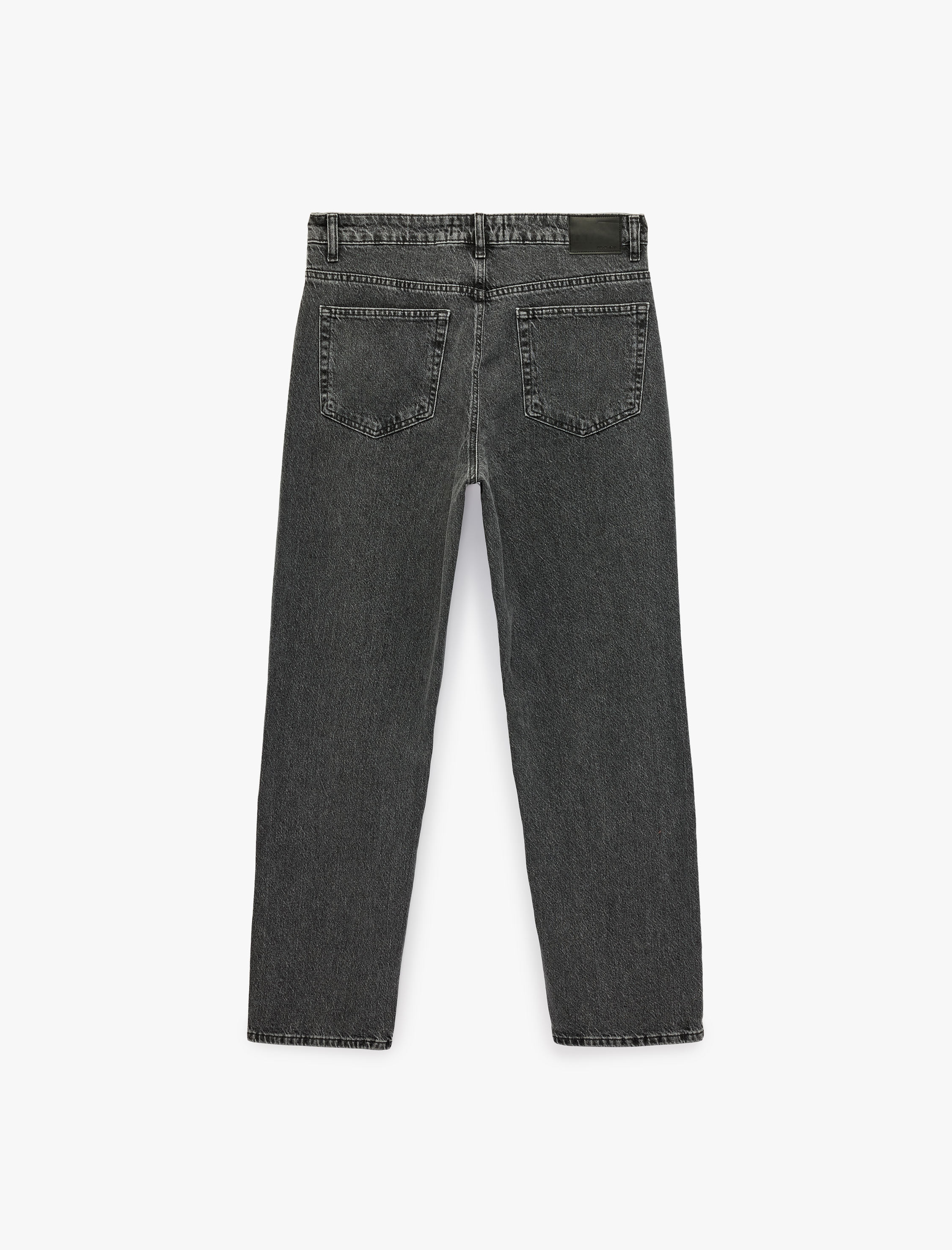   Normal Bel Cepli Rahat Kalıp Pamuklu Baggy Jean Pantolon