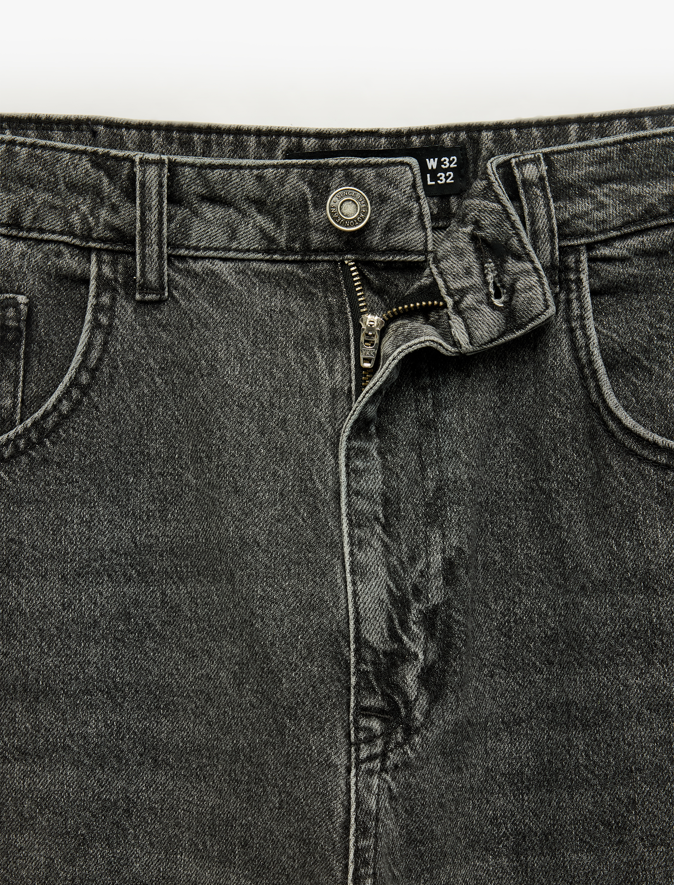   Pamuklu Cepli Rahat Kalıp Super Baggy Jean Pantolon