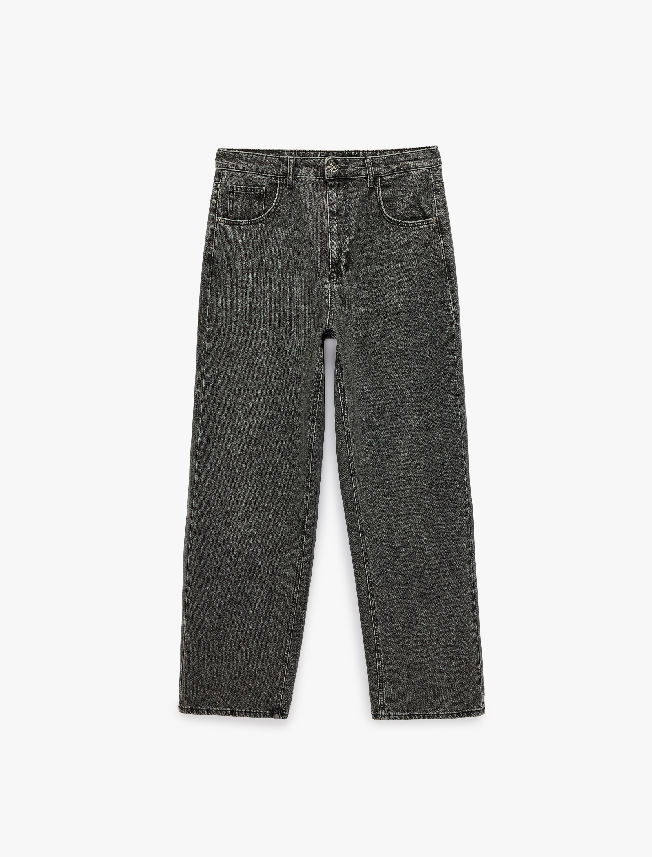   Pamuklu Cepli Rahat Kalıp Super Baggy Jean Pantolon