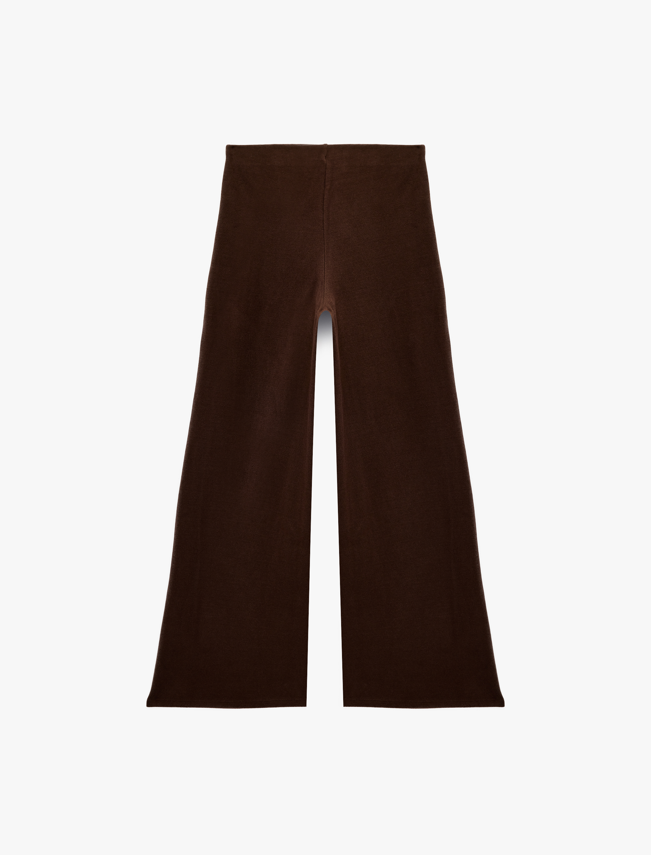   Beli Lastikli Uzun Geniş Paça Triko Pantolon