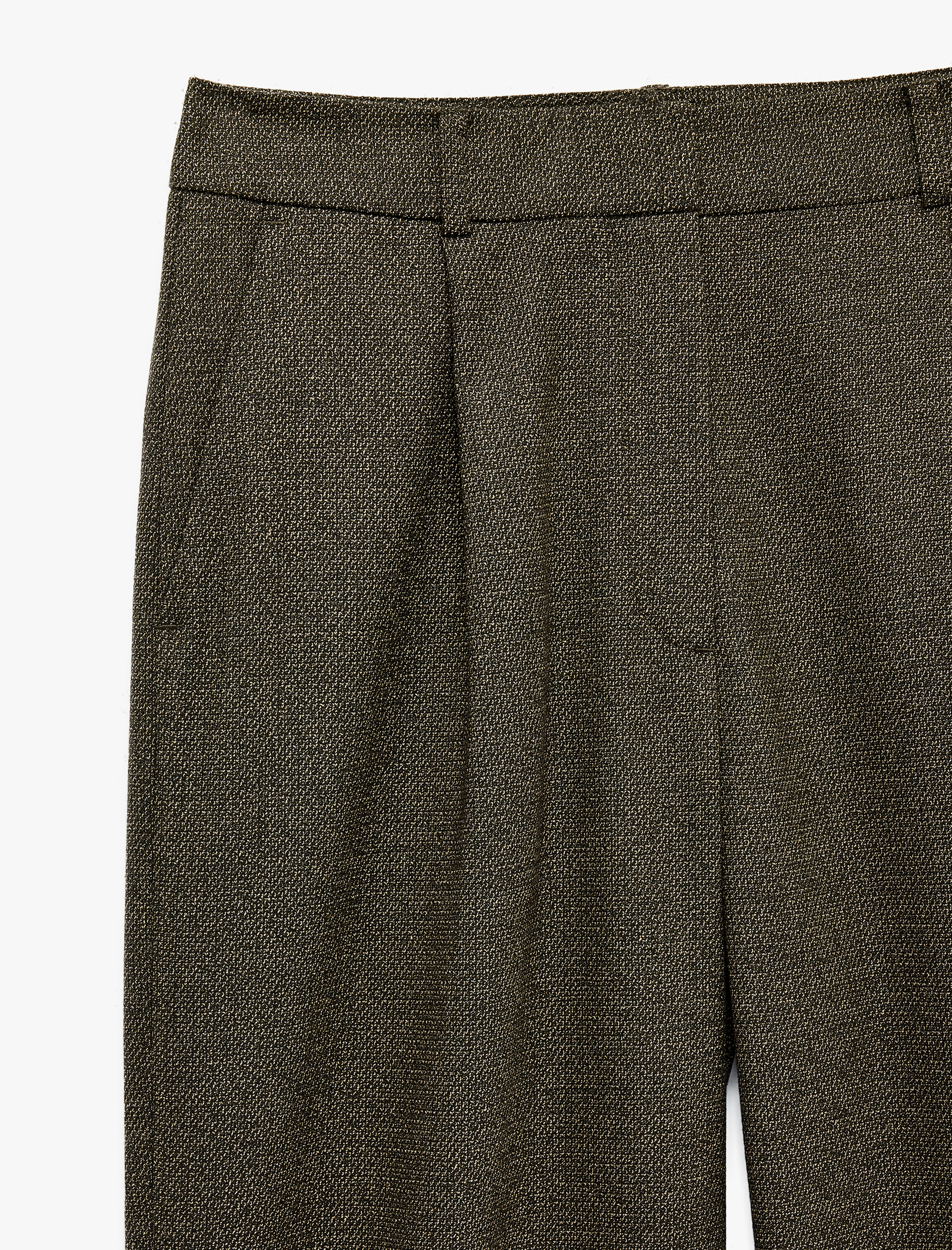   Flanel Kumaş Yan Cepli Pileli Düz Bol Paça Pantolon