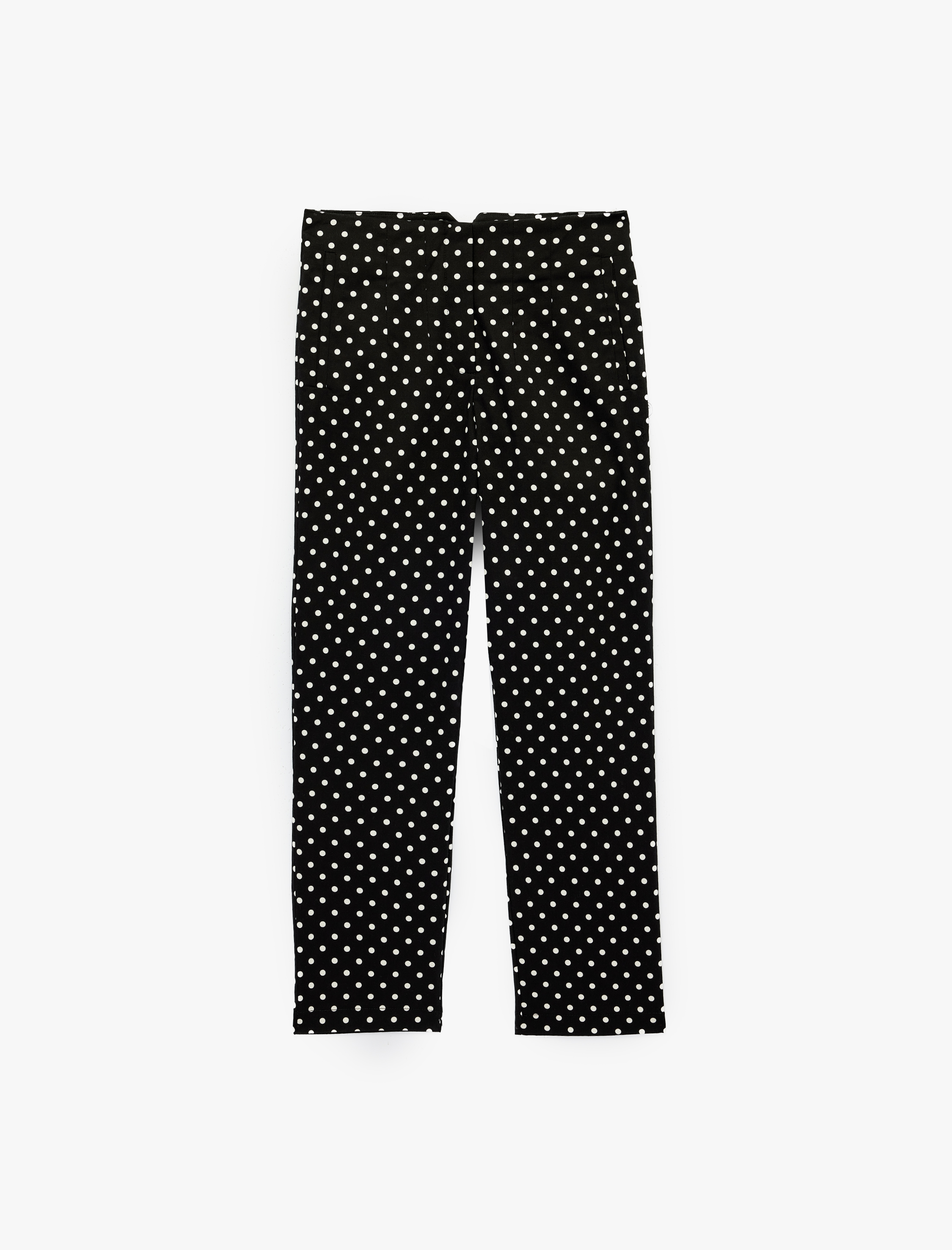   Pamuklu Yüksek Bel Slim Fit Puantiyeli Cepli Cigarette Pantolon