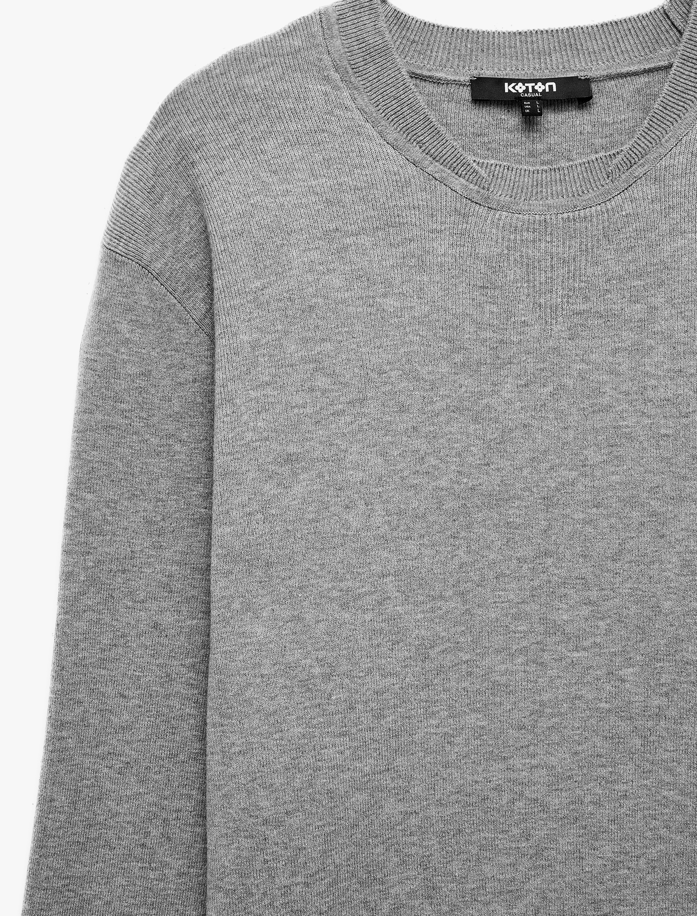   Regular Fit Uzun Kollu Bisiklet Yaka Basic Triko Kazak
