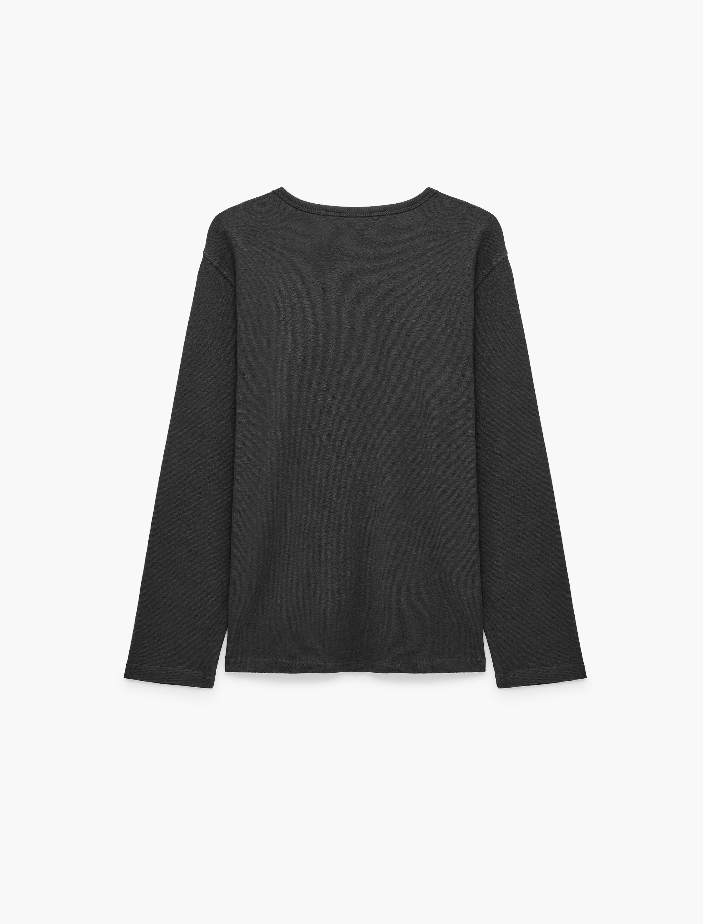 Koton Uzun Kollu Pamuklu Düğmeli Henley Yaka Sweatshirt görsel 7