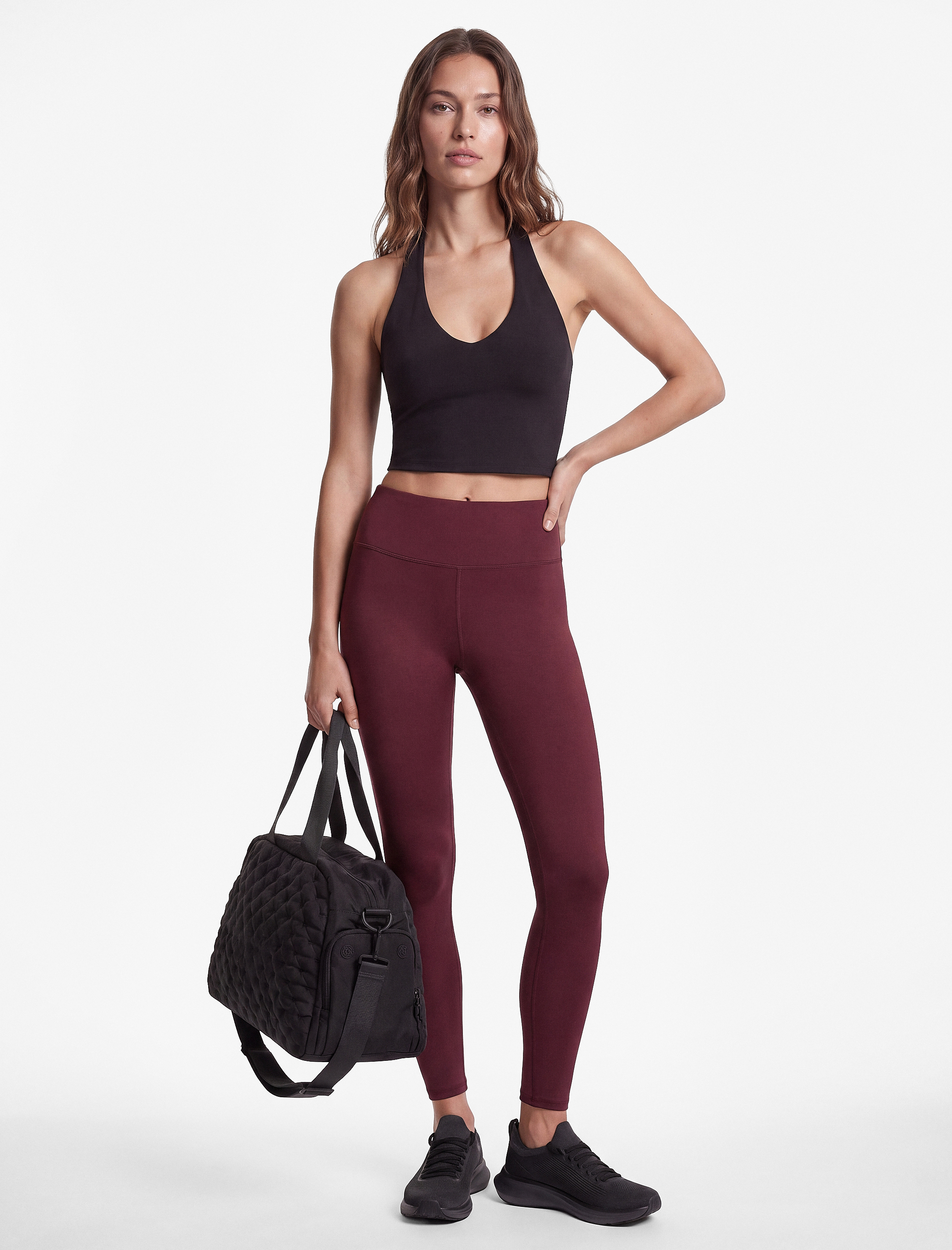 Koton Slim Fit Yüksek Bel Crop Spor Tayt