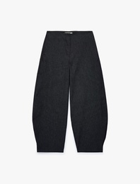 Normal Bel Düz Paça Balon Fit Barrel Pantolon
