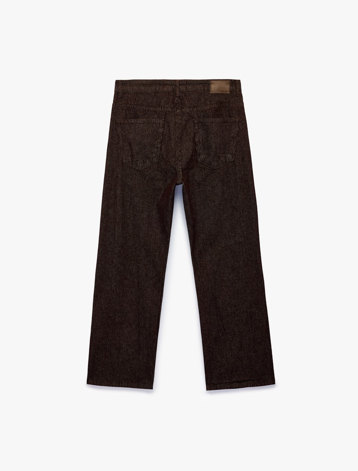  Normal Bel Pamuklu Cepli Loose Fit Jean Pantolon