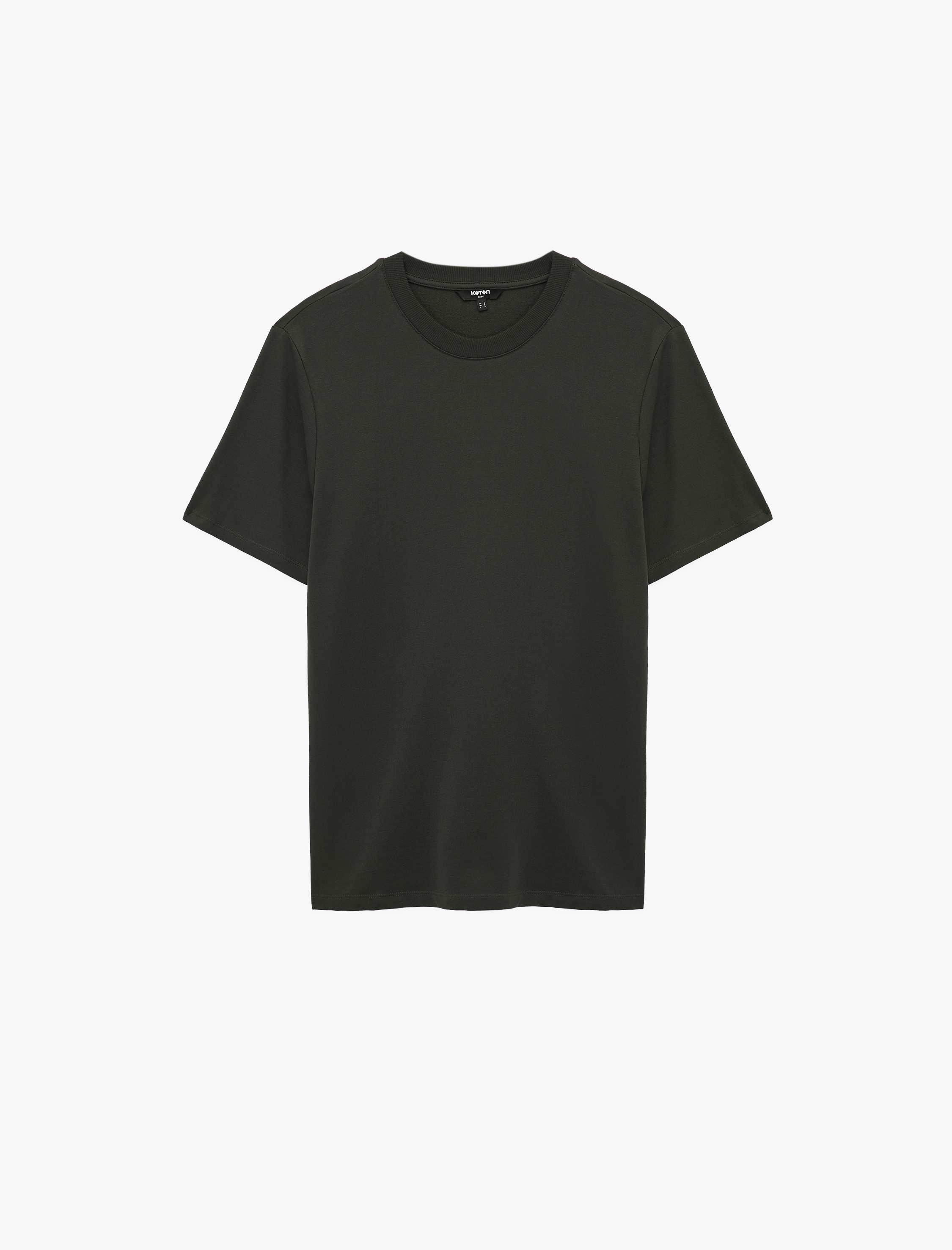   Regular Fit Kısa Kollu Bisiklet Yaka Pamuklu Basic Tişört