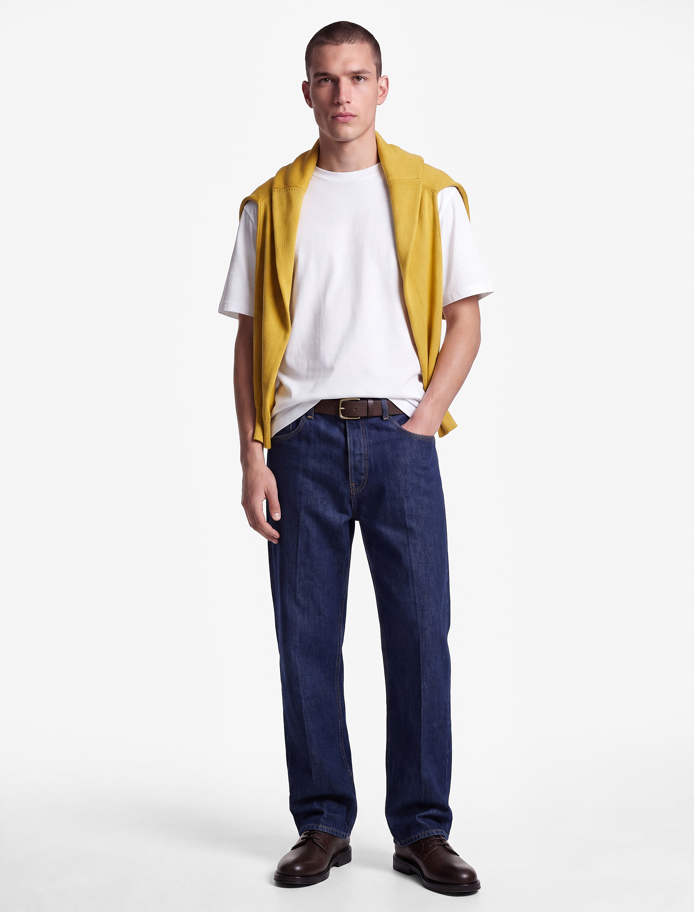   Kısa Kollu Bisiklet Yaka Pamuklu Basic Oversize Tişört