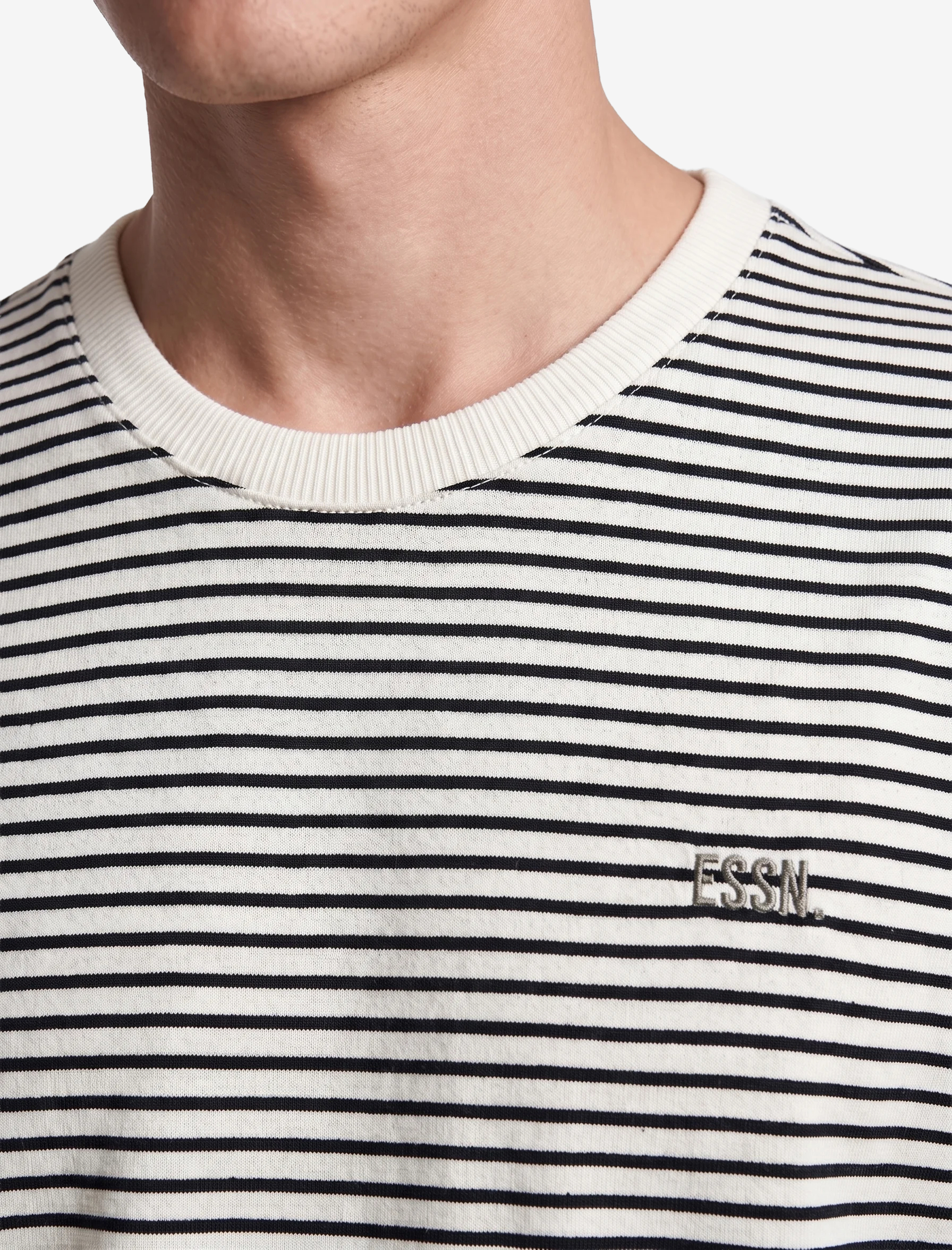 Koton Slim Fit Kısa Kollu Bisiklet Yaka Çizgili Tişört görsel 4