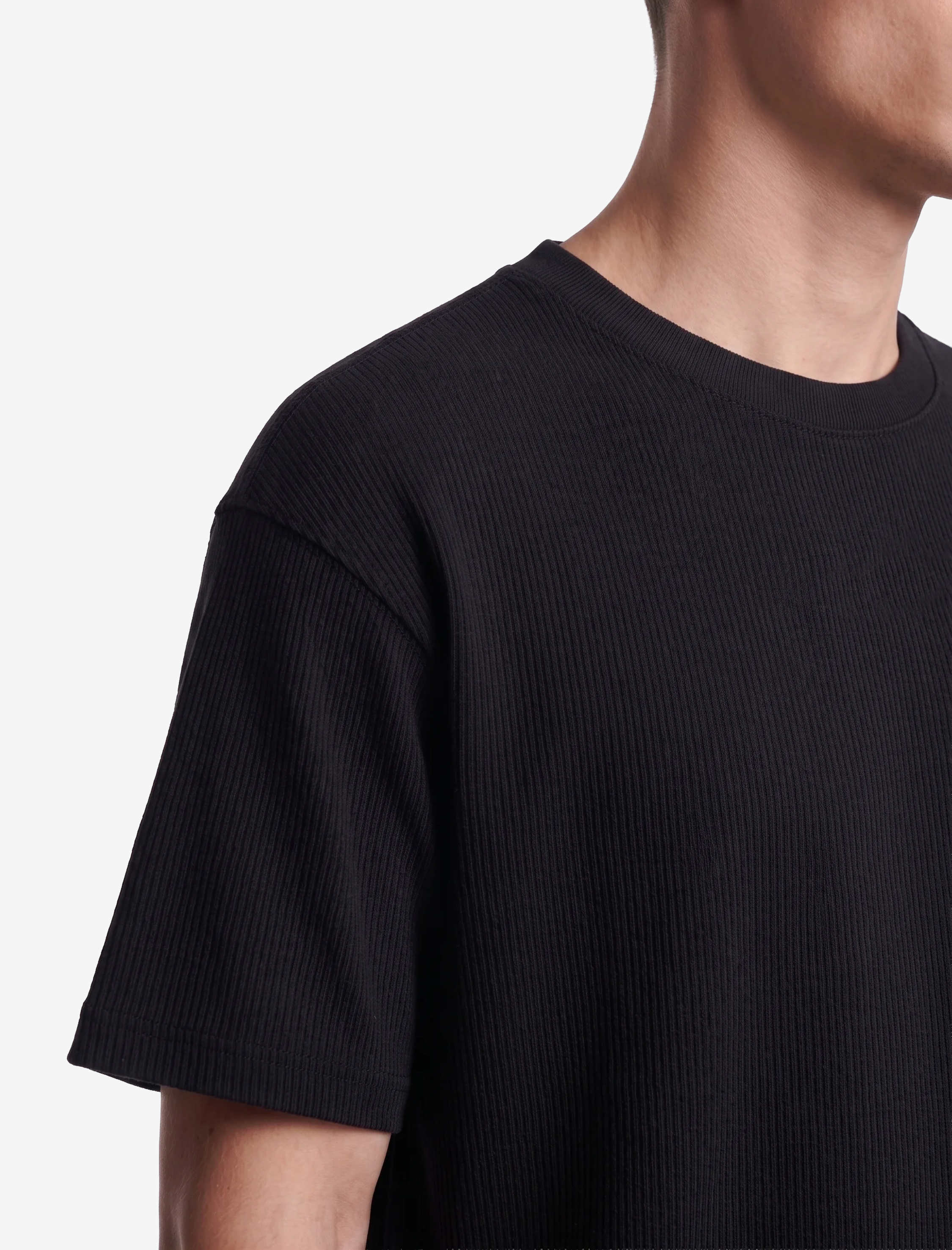 Koton Kısa Kollu Bisiklet Yaka Pamuklu Tok Kumaş Basic Oversize Tişört görsel 4