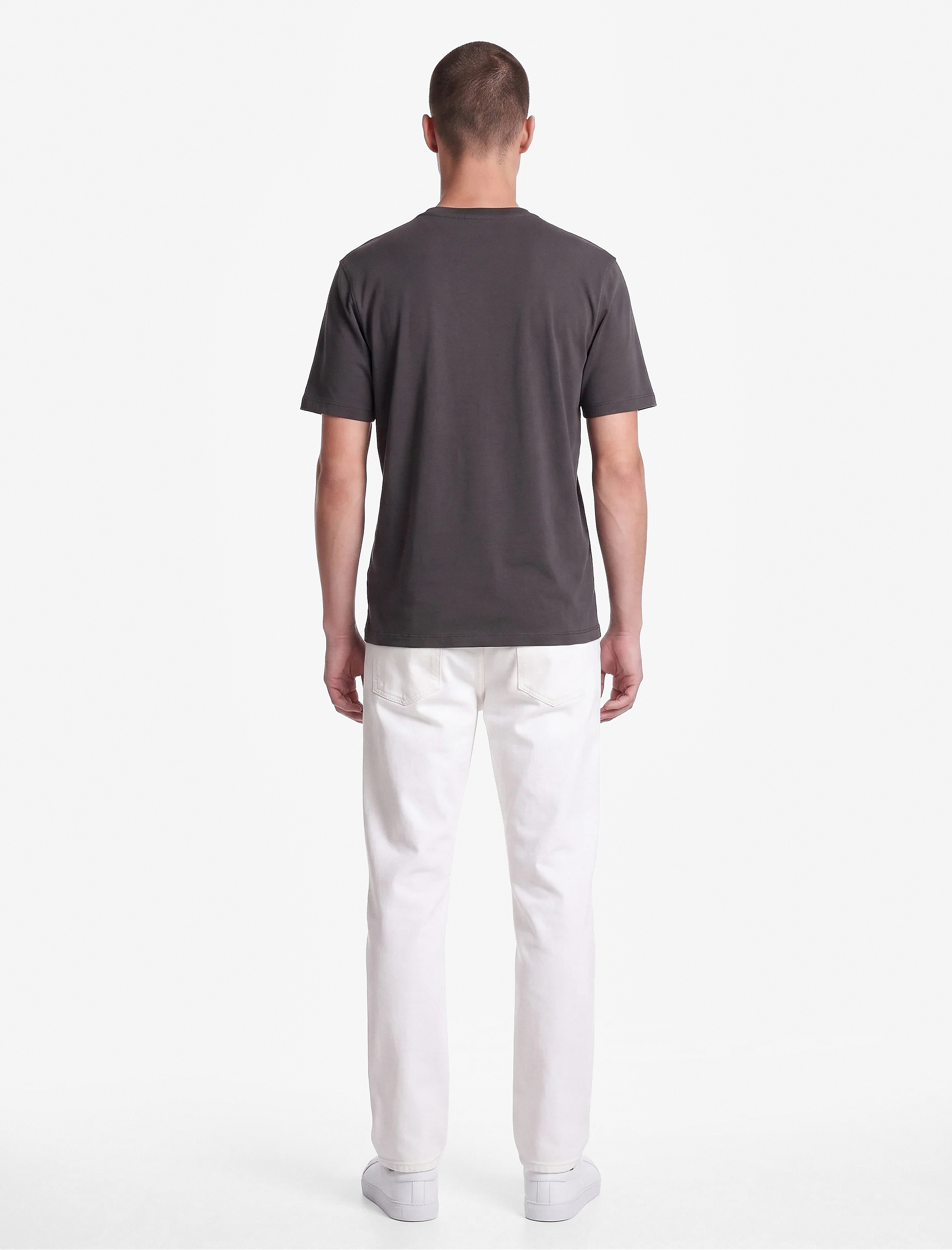 Koton Pamuklu Kısa Kollu Bisiklet Yaka Slim Fit Erkek Basic Tişört görsel 3