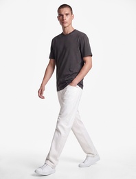 Pamuklu Kısa Kollu Bisiklet Yaka Slim Fit Erkek Basic Tişört