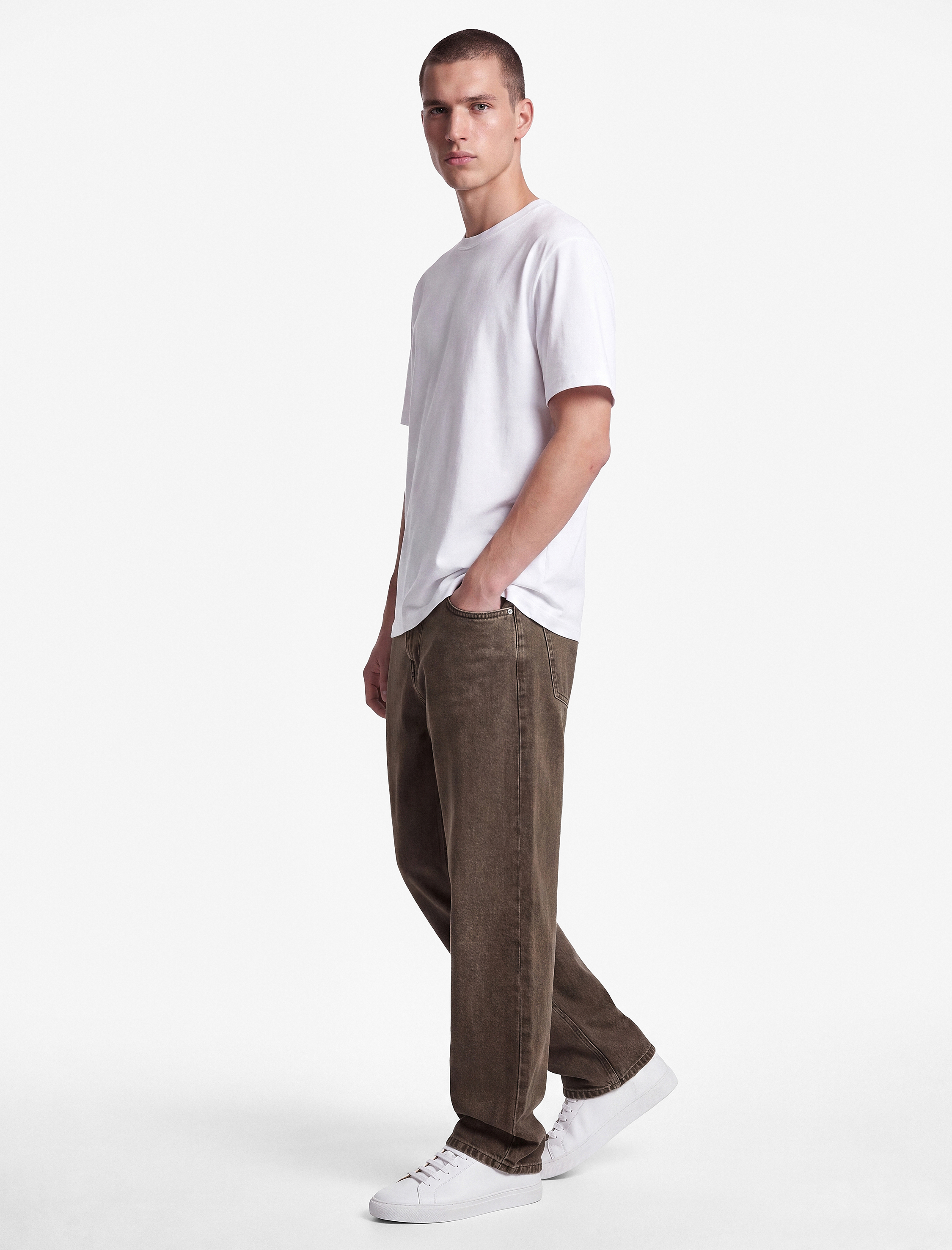 Koton Regular Fit Kısa Kollu Bisiklet Yaka Pamuklu Basic Tişört görsel 3