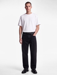 Pamuklu Kısa Kollu Bisiklet Yaka Slim Fit Erkek Basic Tişört