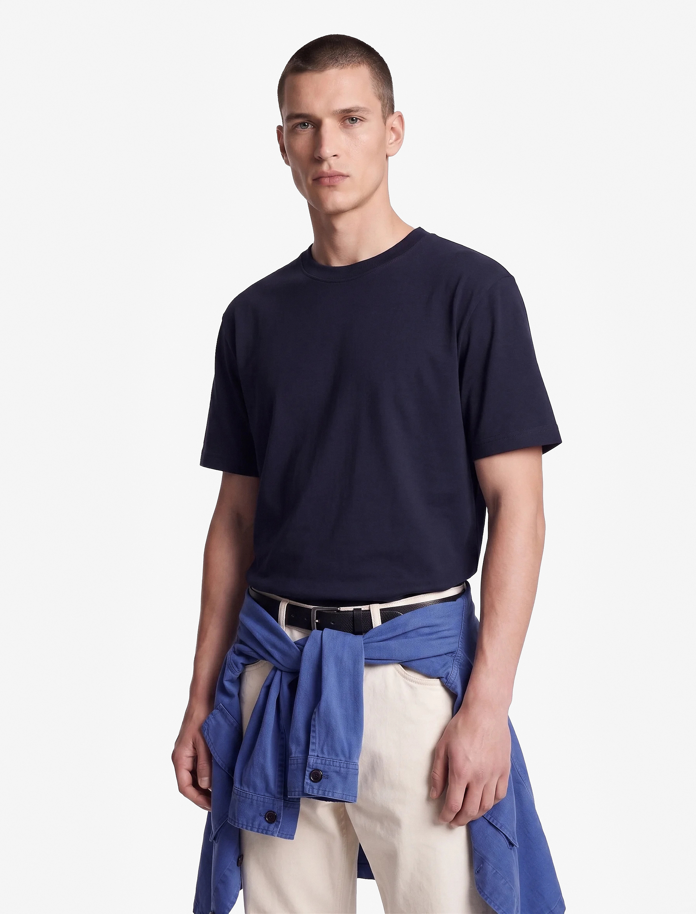 Koton Pamuklu Kısa Kollu Regular Fit Bisiklet Yaka Basic Tişört görsel 2
