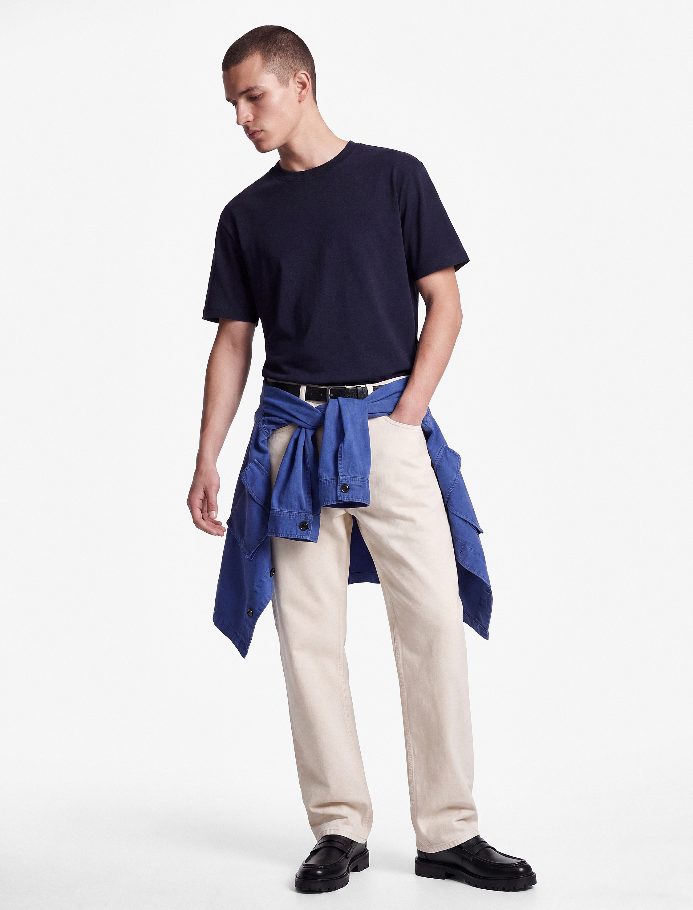 Koton Pamuklu Kısa Kollu Regular Fit Bisiklet Yaka Basic Tişört görsel 3