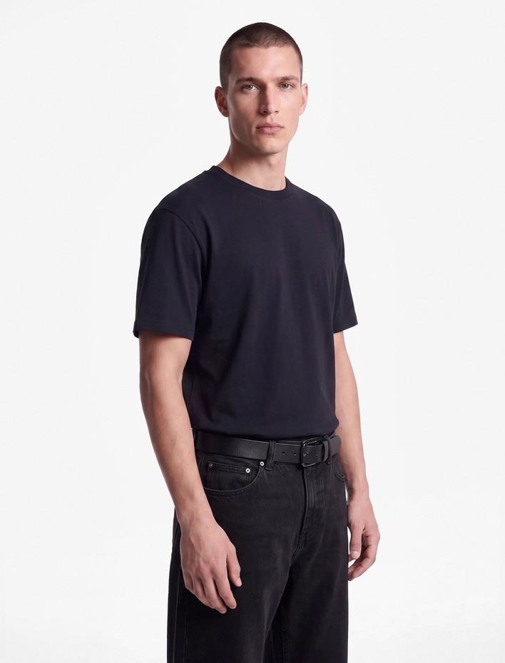  Pamuklu Kısa Kollu Bisiklet Yaka Slim Fit Erkek Basic Tişört