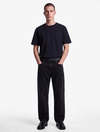 Pamuklu Kısa Kollu Bisiklet Yaka Slim Fit Erkek Basic Tişört