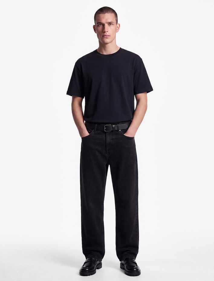  Pamuklu Kısa Kollu Bisiklet Yaka Slim Fit Erkek Basic Tişört