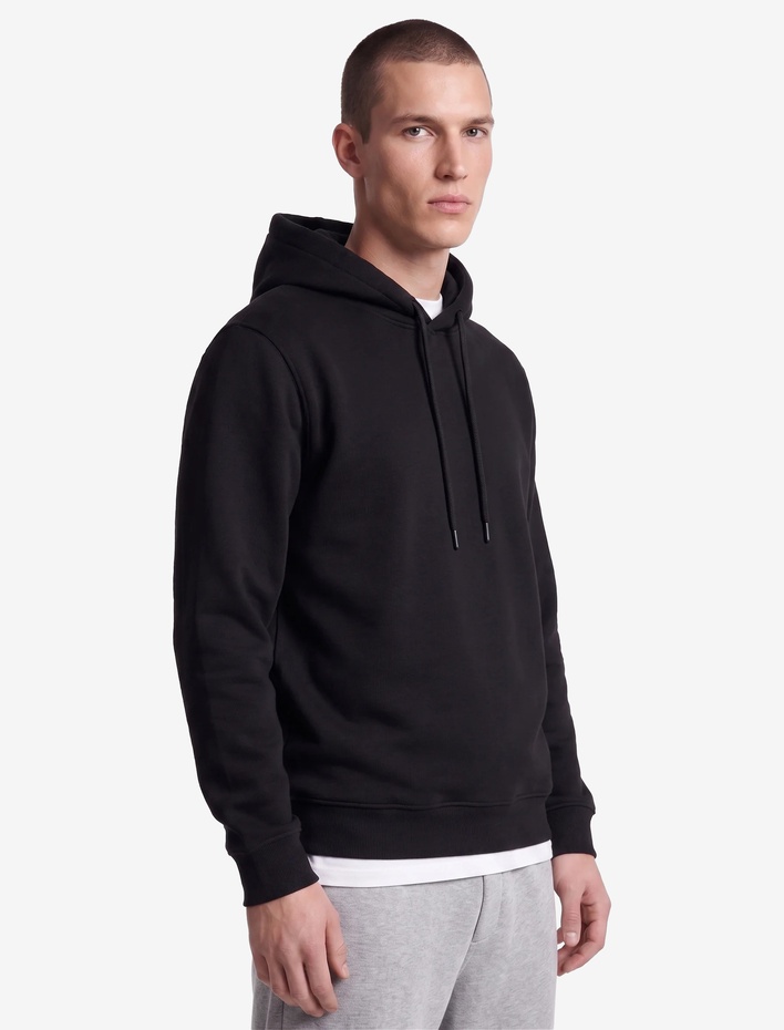  Şardonlu Uzun Kollu Basic Kapşonlu Sweatshirt