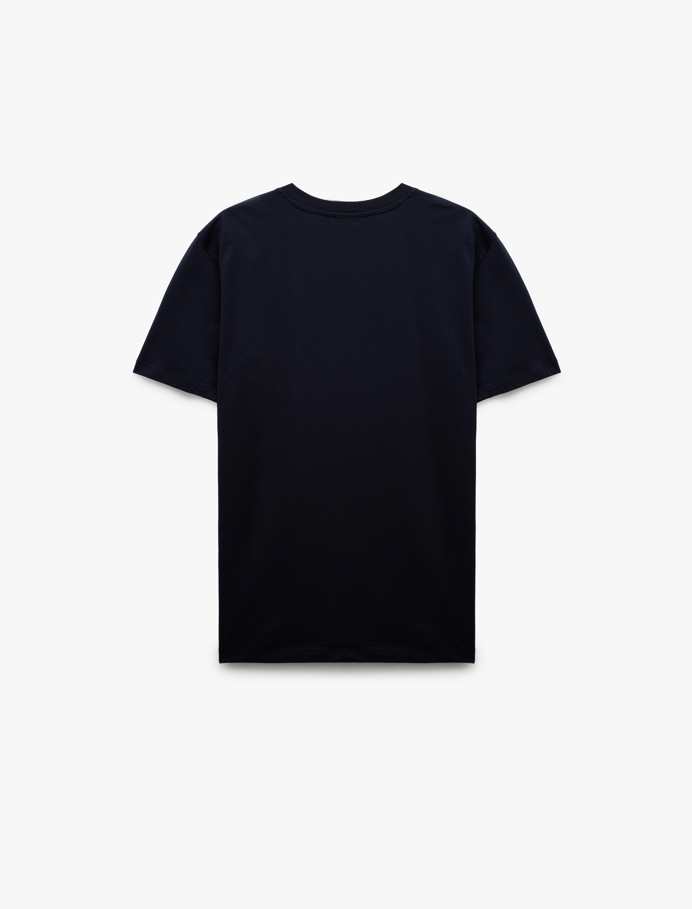 Koton Pamuklu Kısa Kollu Bisiklet Yaka Slim Fit Erkek Basic Tişört görsel 7