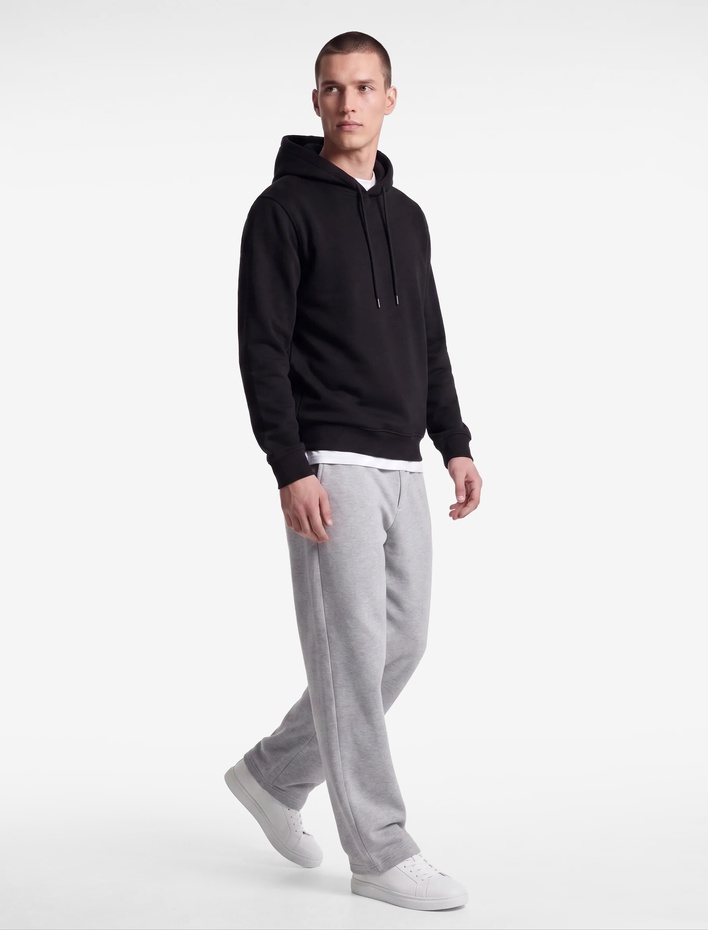  Şardonlu Uzun Kollu Basic Kapşonlu Sweatshirt