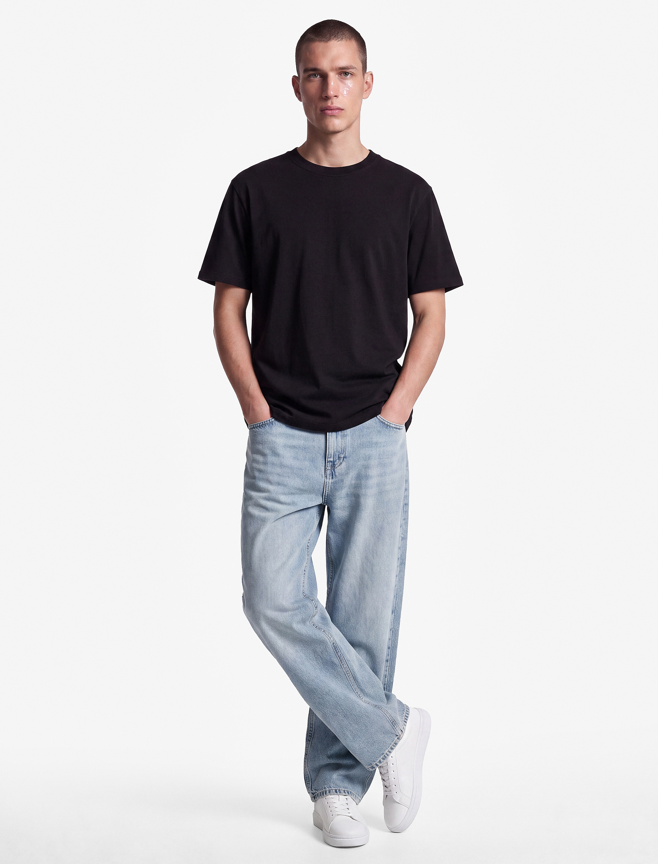 Koton Pamuklu Kısa Kollu Bisiklet Yaka Slim Fit Erkek Basic Tişört