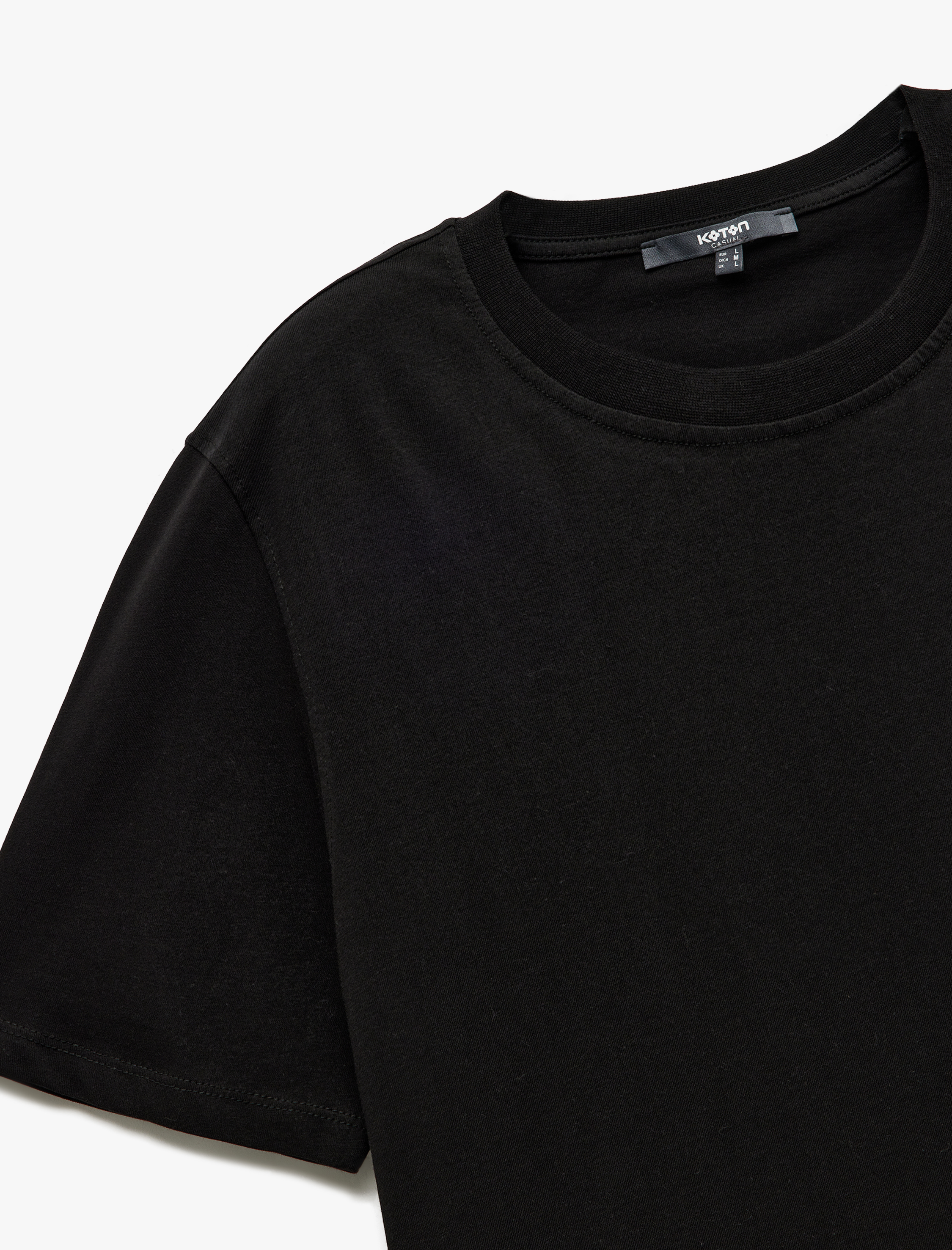 Koton Pamuklu Kısa Kollu Bisiklet Yaka Slim Fit Erkek Basic Tişört görsel 8