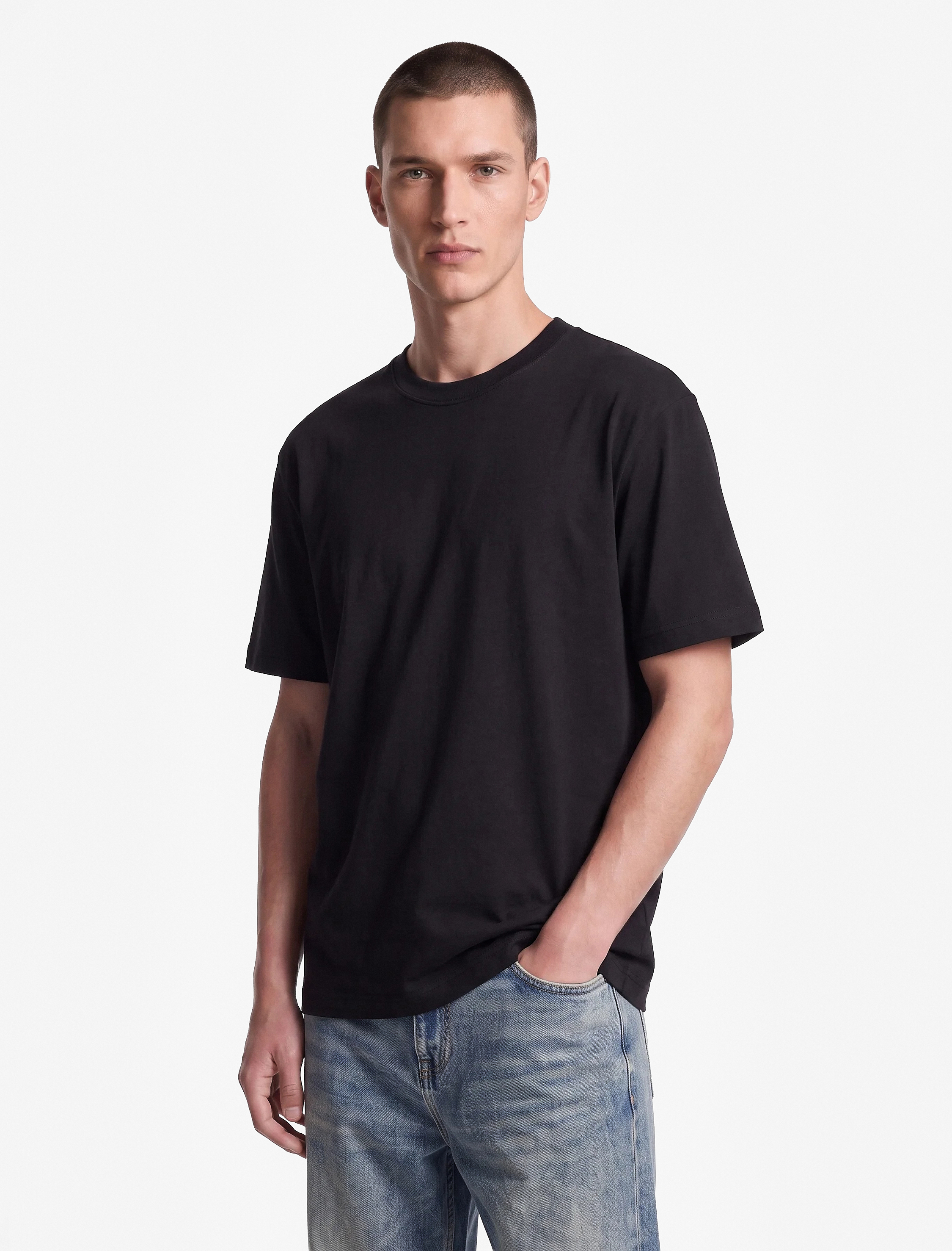 Koton Pamuklu Kısa Kollu Regular Fit Bisiklet Yaka Basic Tişört görsel 2