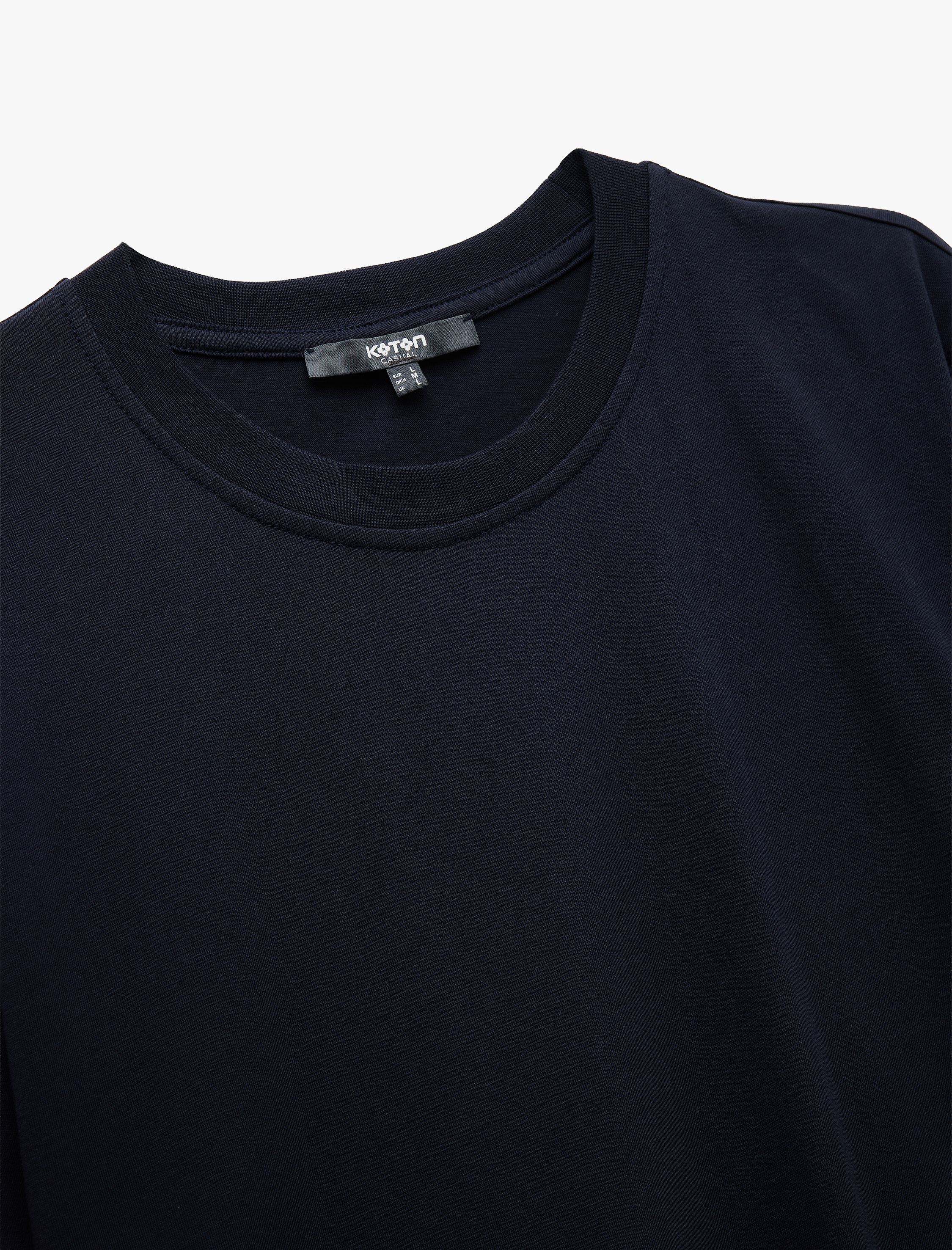 Koton Pamuklu Kısa Kollu Bisiklet Yaka Slim Fit Erkek Basic Tişört görsel 8