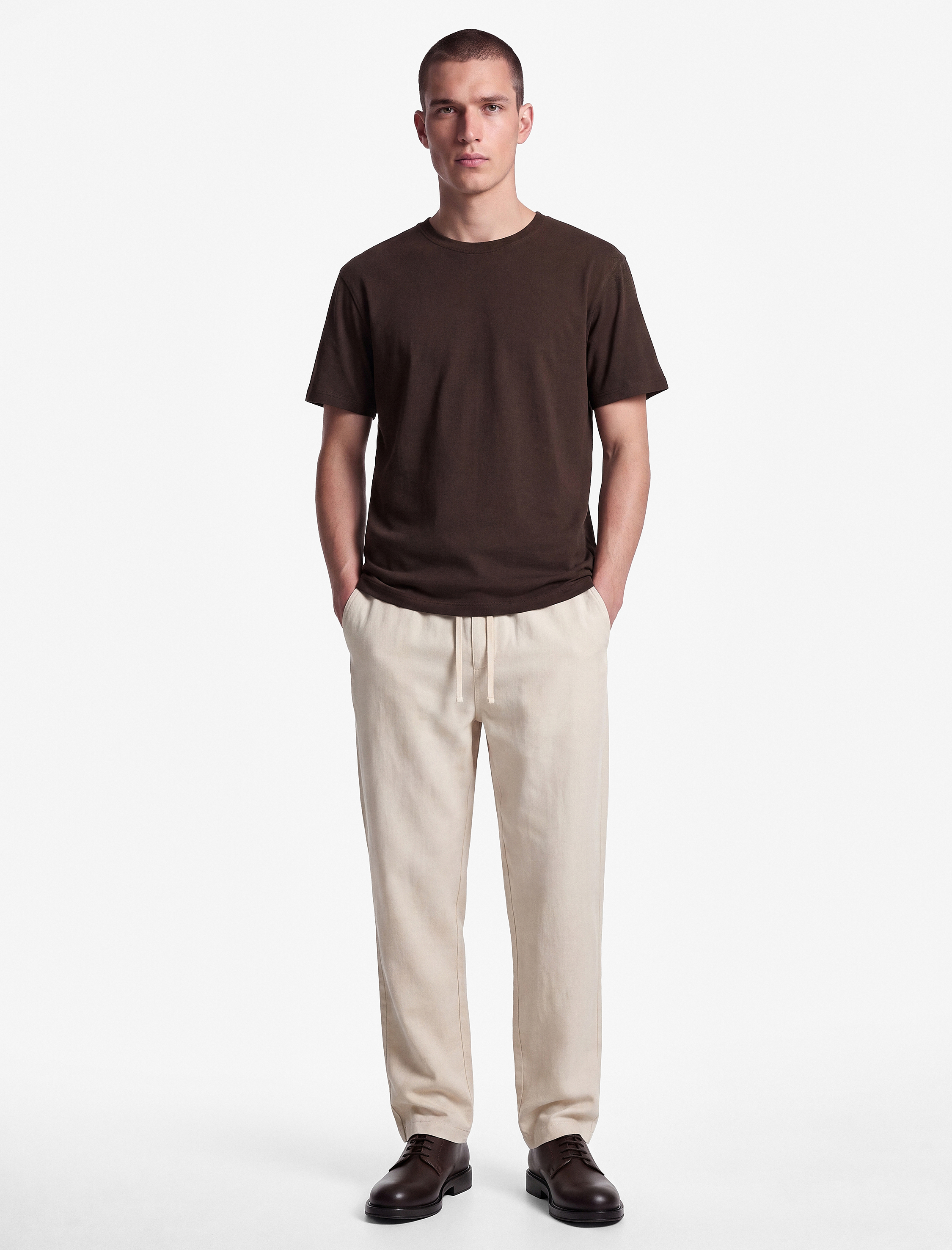 Koton Pamuklu Kısa Kollu Bisiklet Yaka Slim Fit Erkek Basic Tişört
