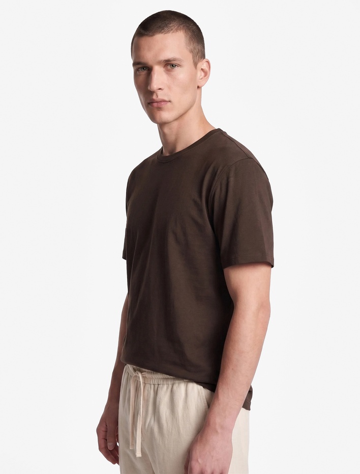  Pamuklu Kısa Kollu Bisiklet Yaka Slim Fit Erkek Basic Tişört