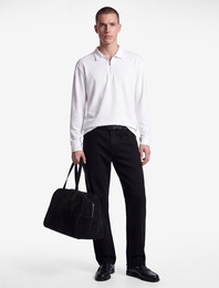 Pamuklu Uzun Kollu Yarım Fermuarlı Polo Yaka Sweatshirt