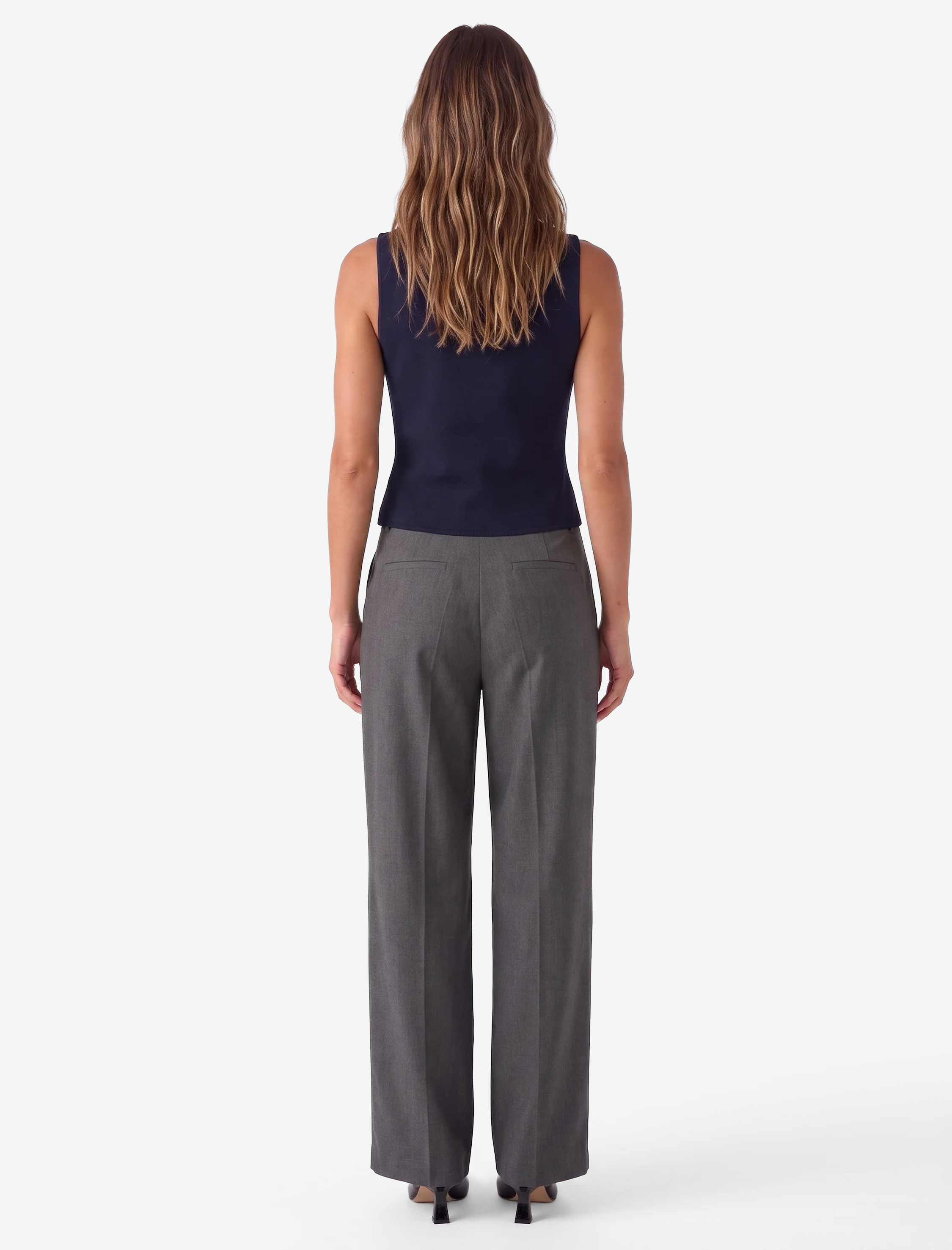 Koton Viskon Karışımlı Normal Bel Cepli Straight Fit Pantolon görsel 3