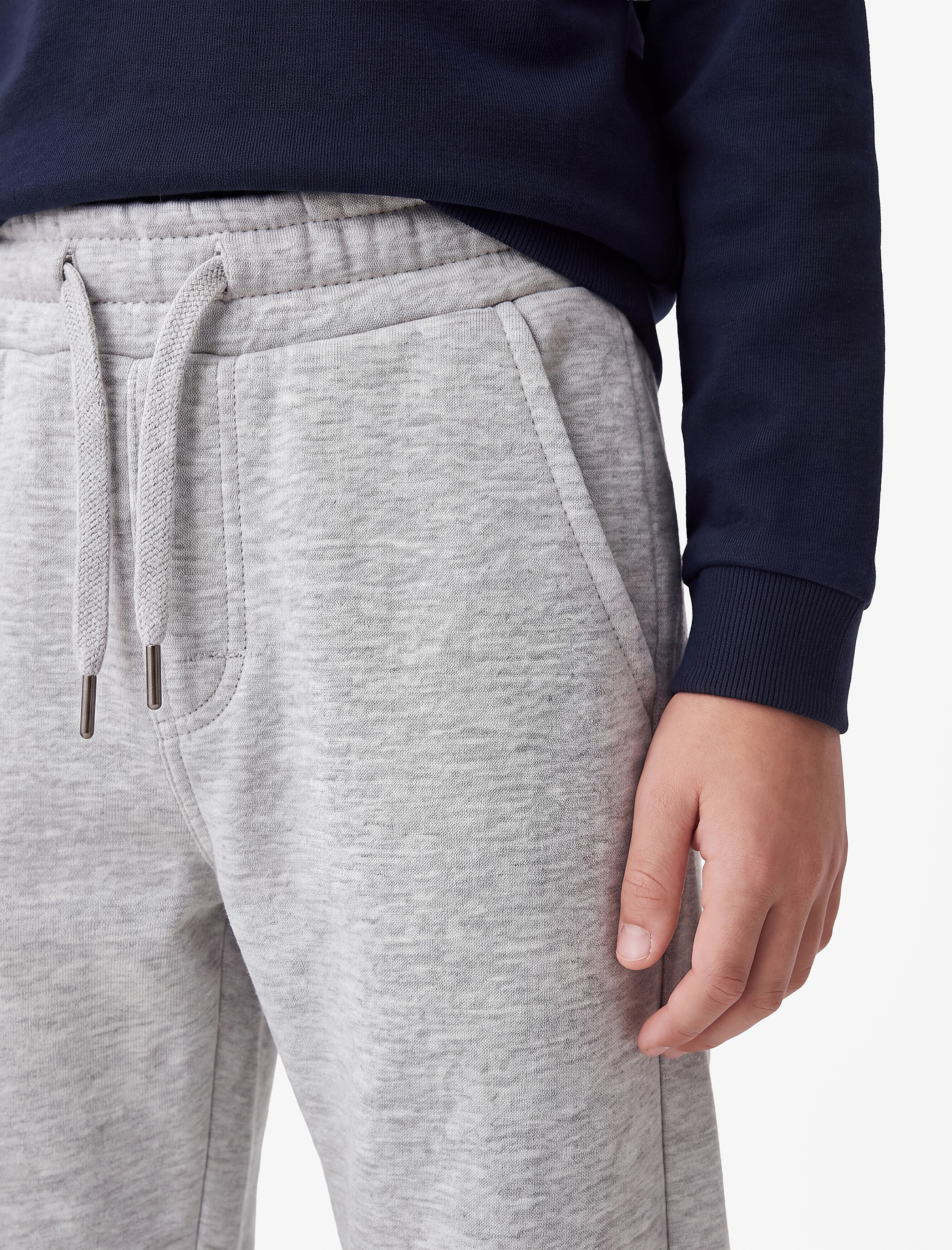  Erkek Çocuk Cepli Beli Lastikli Pamuklu Şardonlu Jogger Okul Eşofman Altı