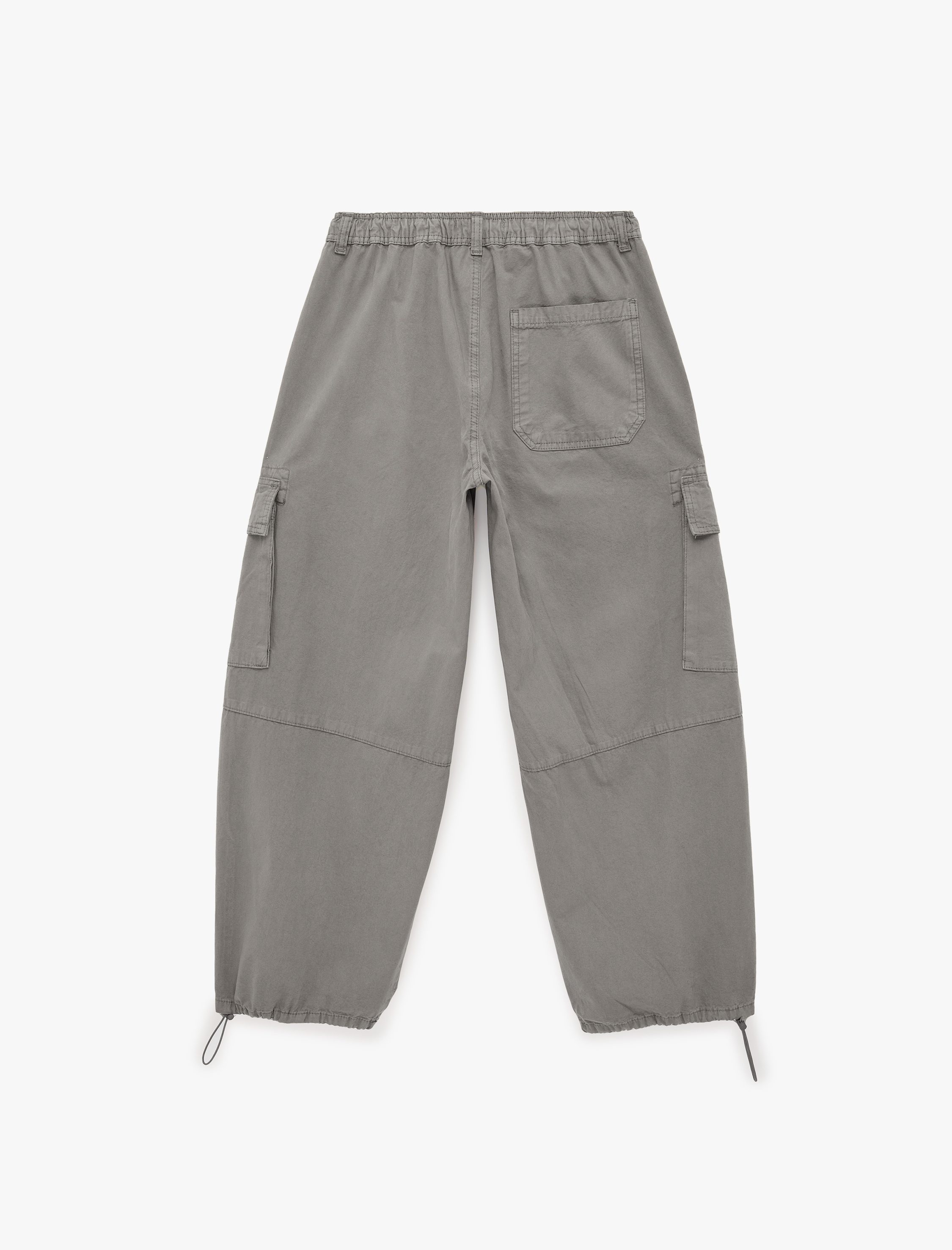 Koton Pamuklu Gabardin Beli Bağcıklı Cep Detaylı Stoperli Kargo Pantolon görsel 6