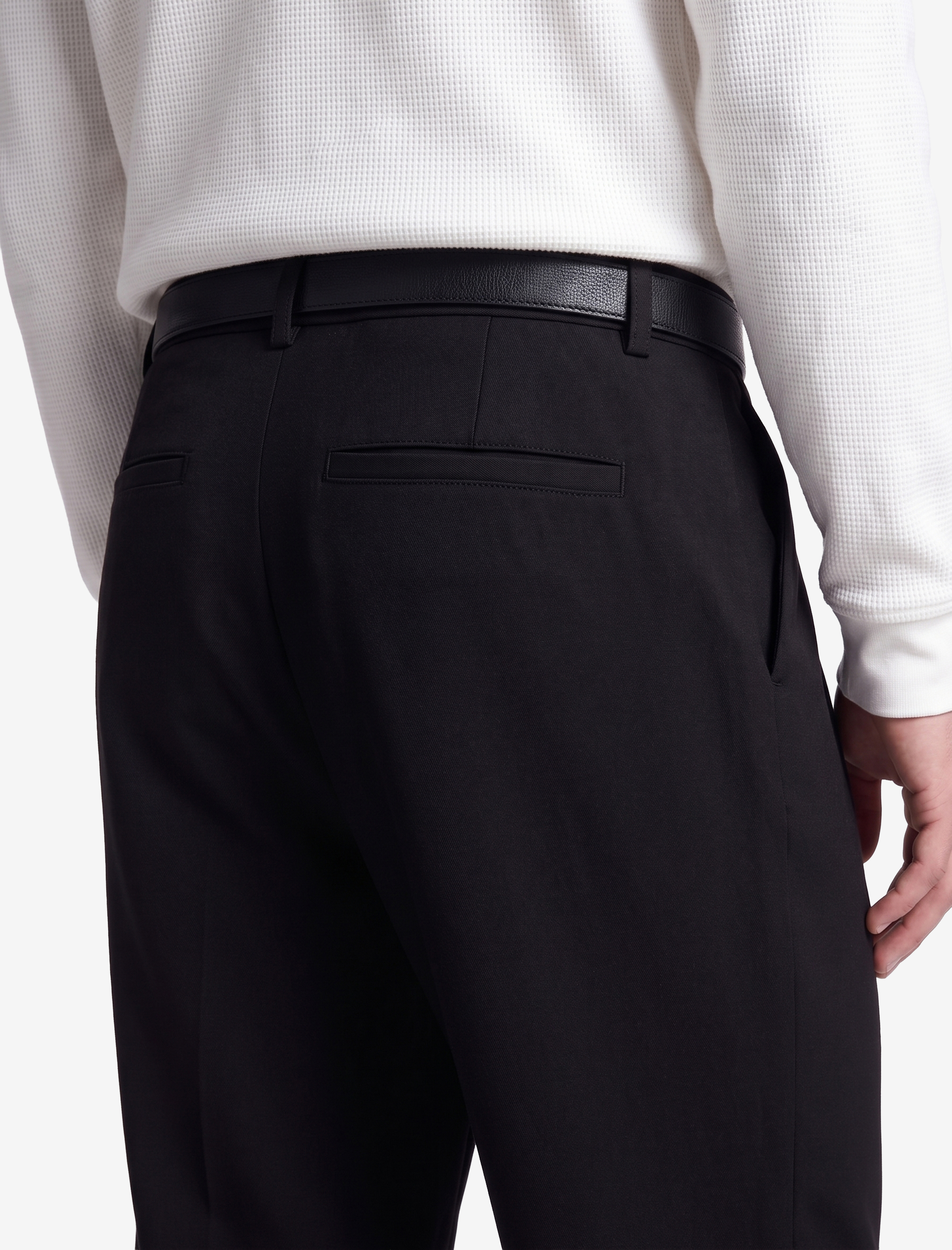 Koton Regular Fit Cepli Viskon Karışımlı Pileli Kumaş Pantolon görsel 4