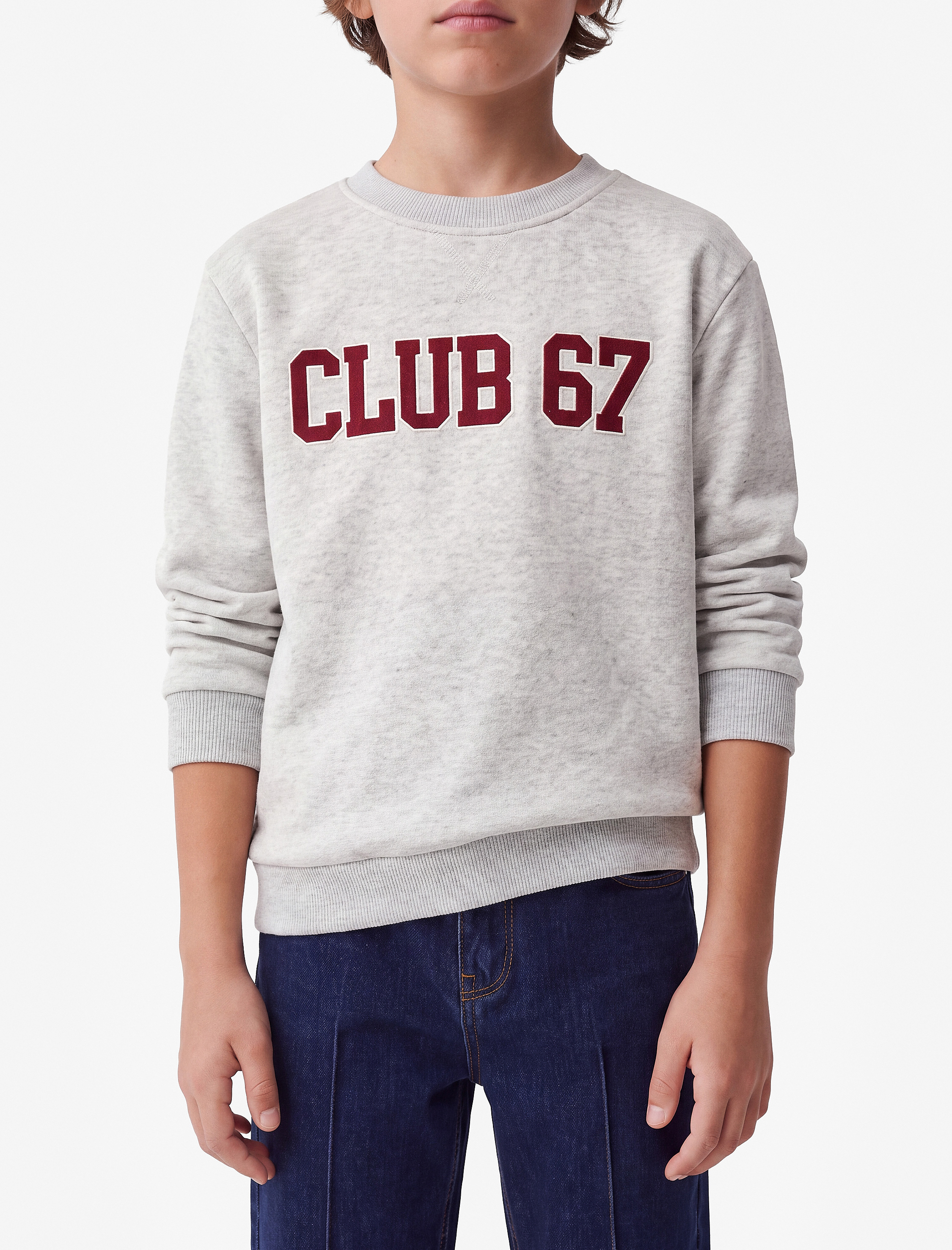  Erkek Çocuk Baskılı Şardonlu Bisiklet Yaka Uzun Kollu Sweatshirt